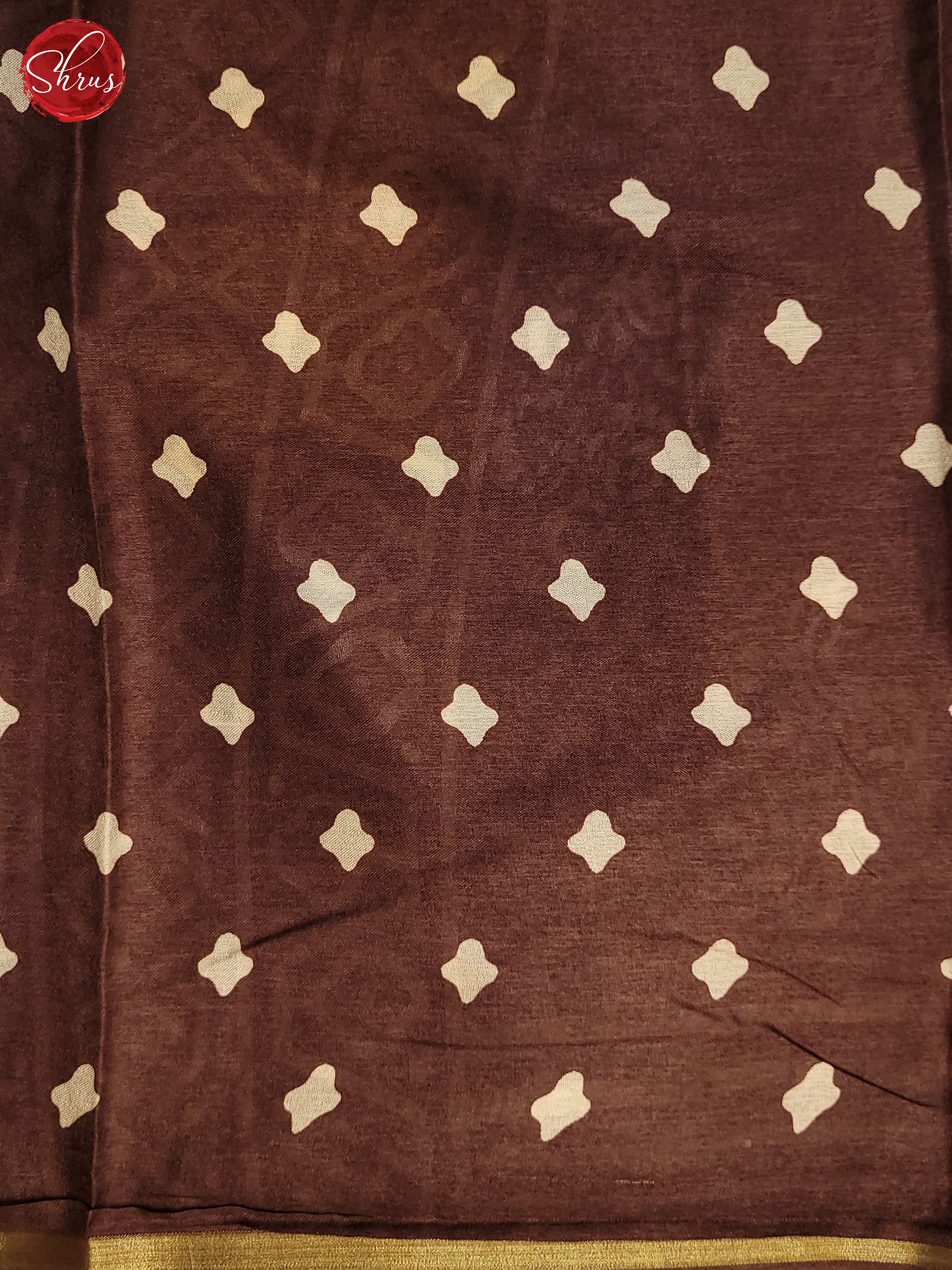 Brown(SIngle tone) - Semi Crepe Saree - Shop on ShrusEternity.com