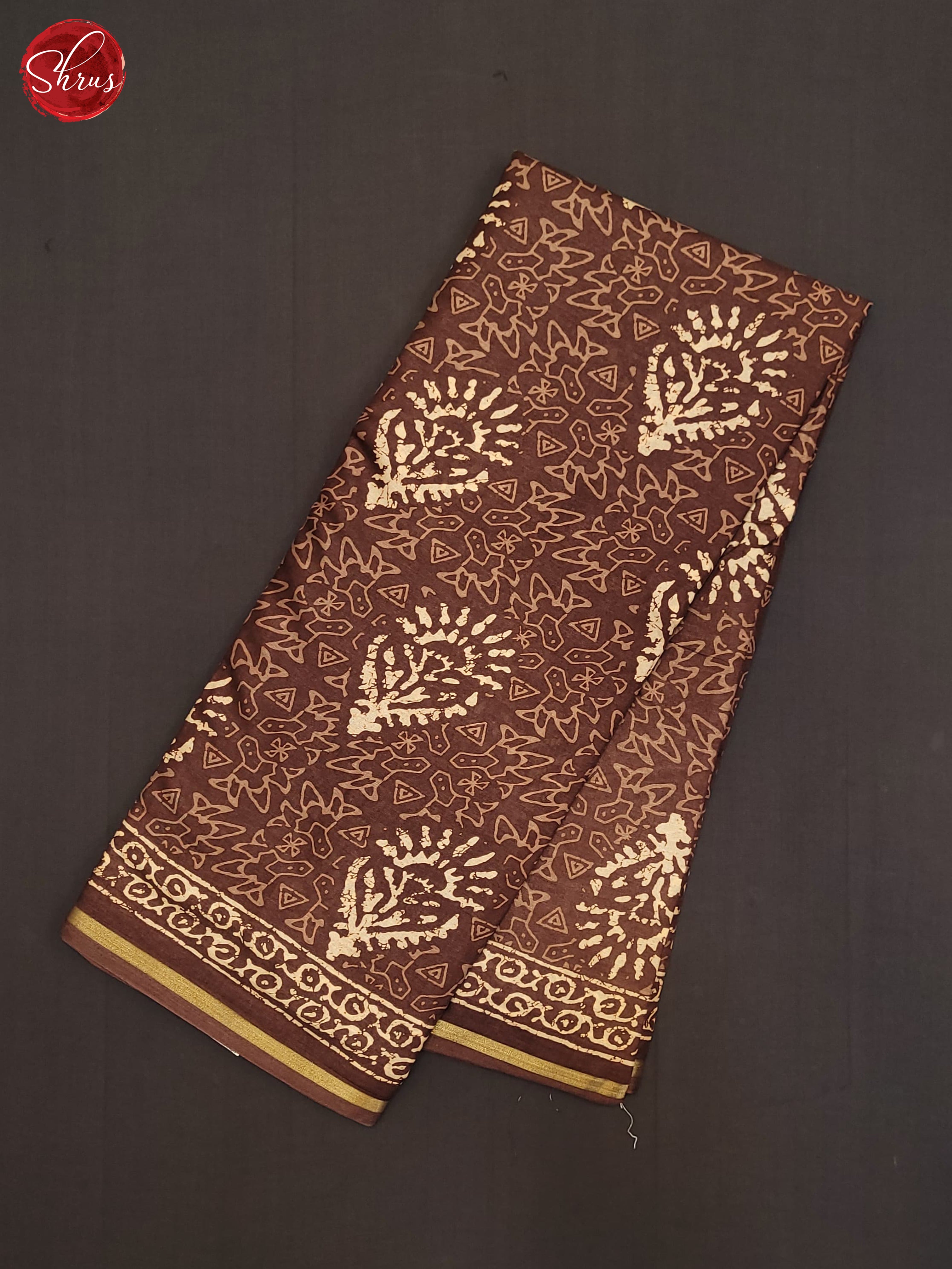 Brown(Single Tone) - Semi Crepe Saree - Shop on ShrusEternity.com