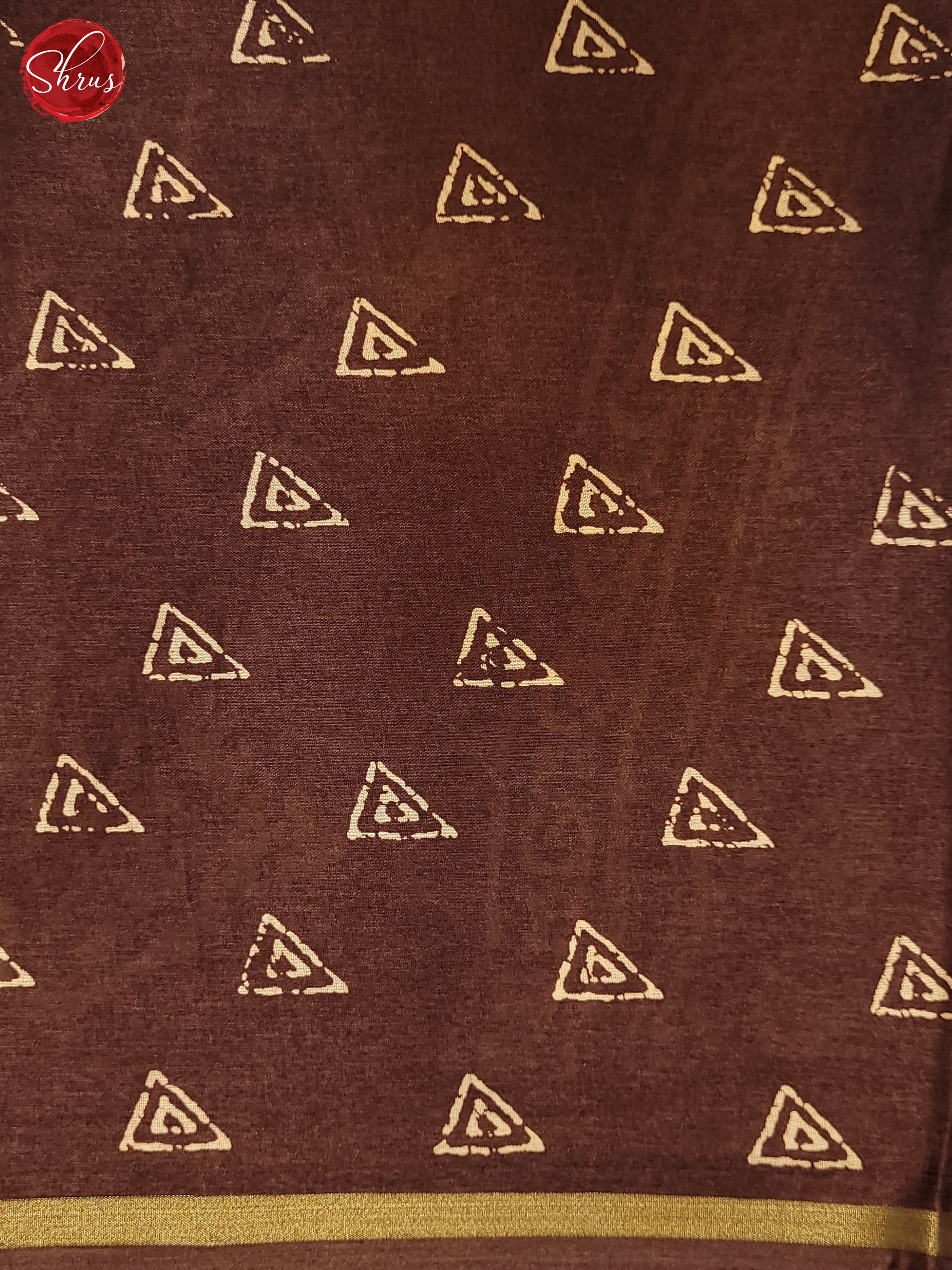 Brown(Single Tone) - Semi Crepe Saree - Shop on ShrusEternity.com