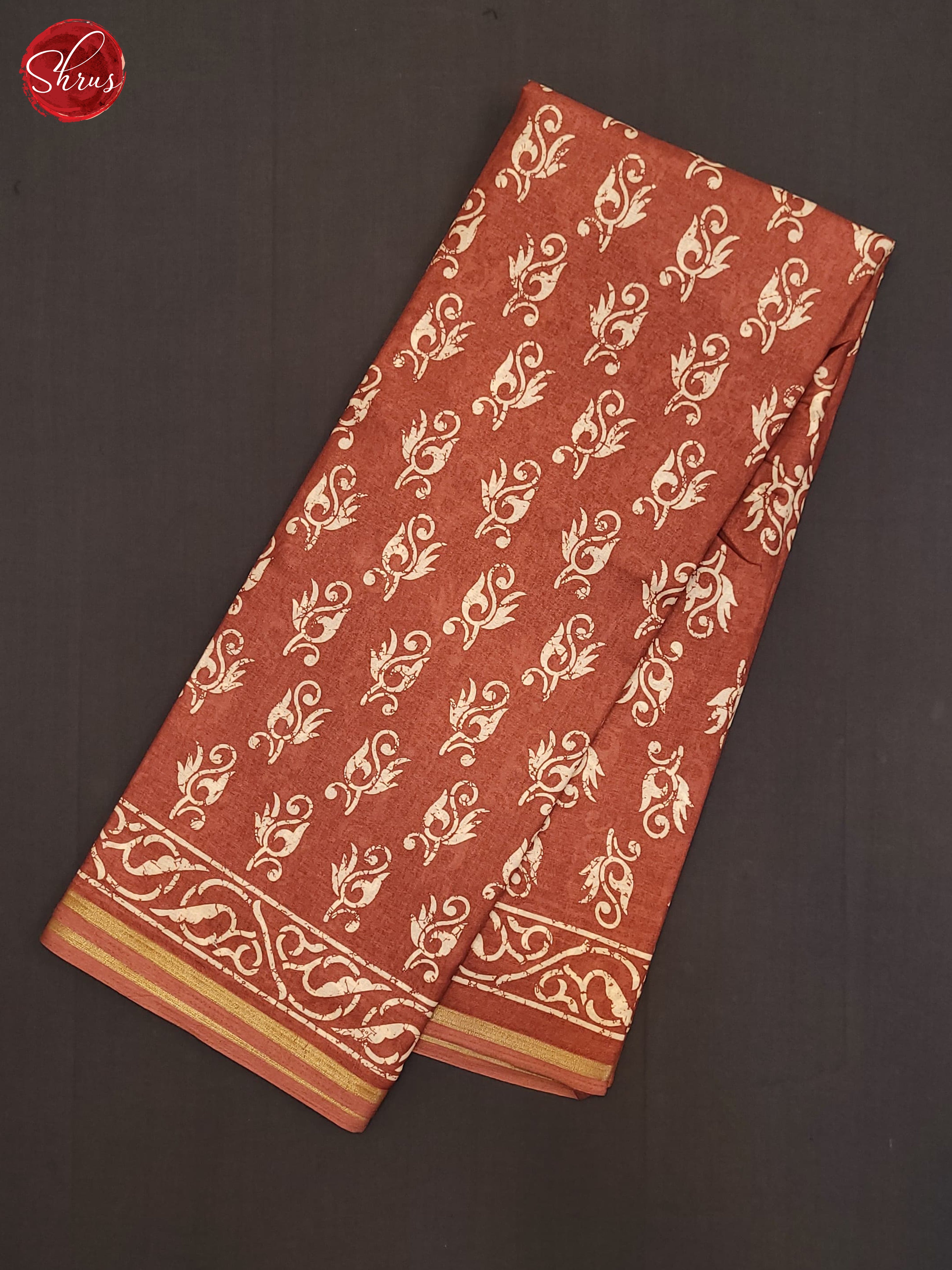 Bronze(Single Tone) - Semi Crepe Saree - Shop on ShrusEternity.com