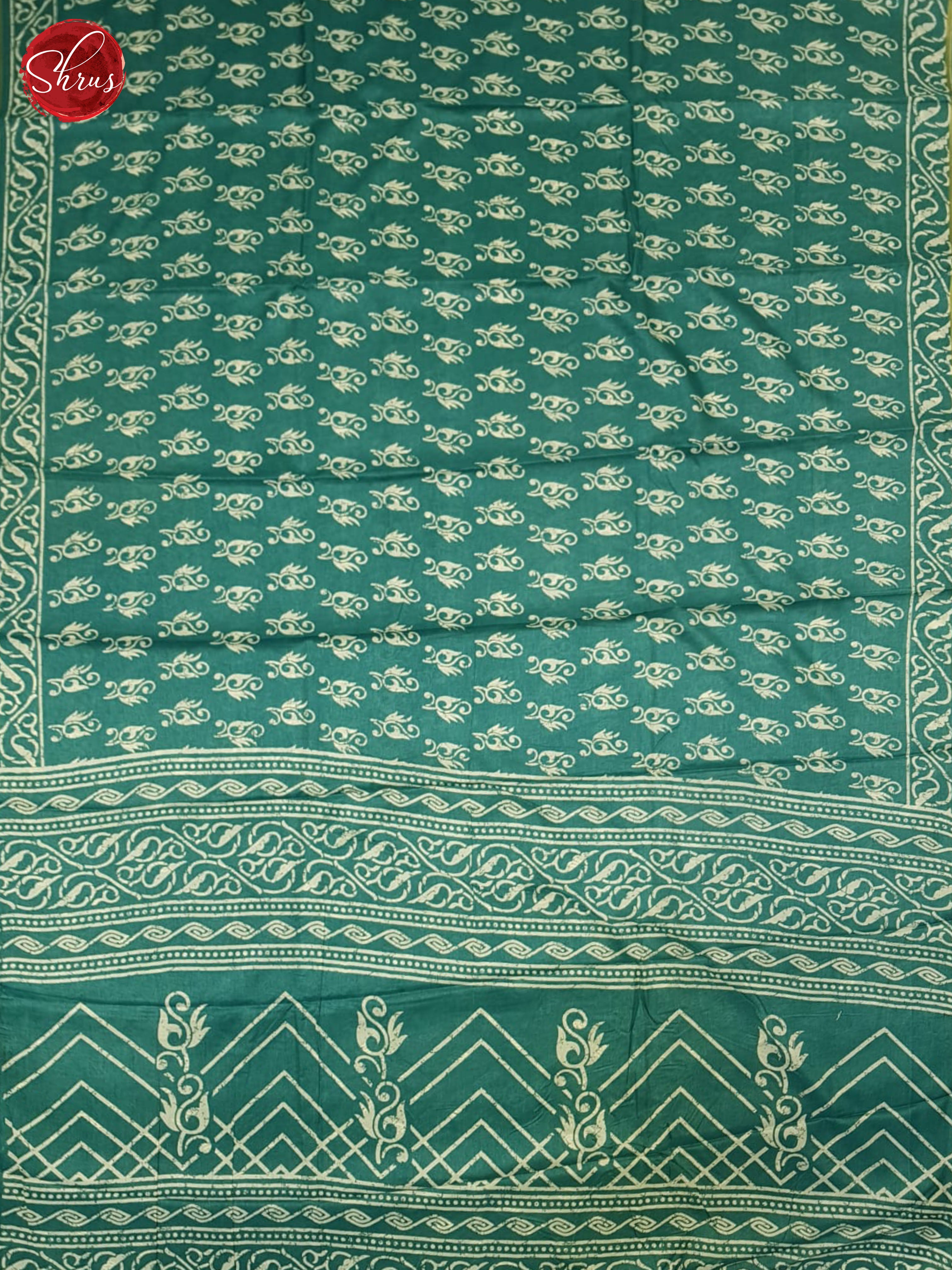 Teal Green(Single tone) - Semi crepe Saree - Shop on ShrusEternity.com