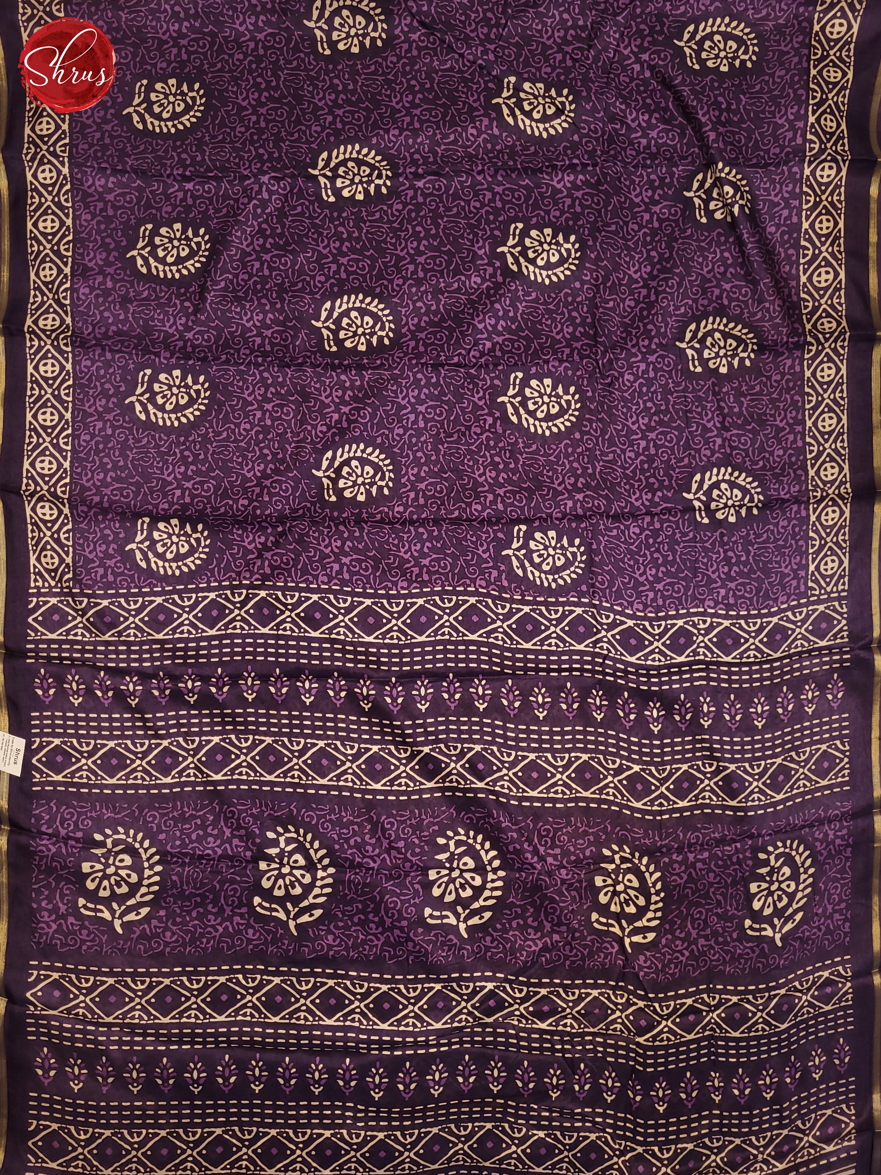 Purple(Single Tone) - Semi Crepe Saree - Shop on ShrusEternity.com