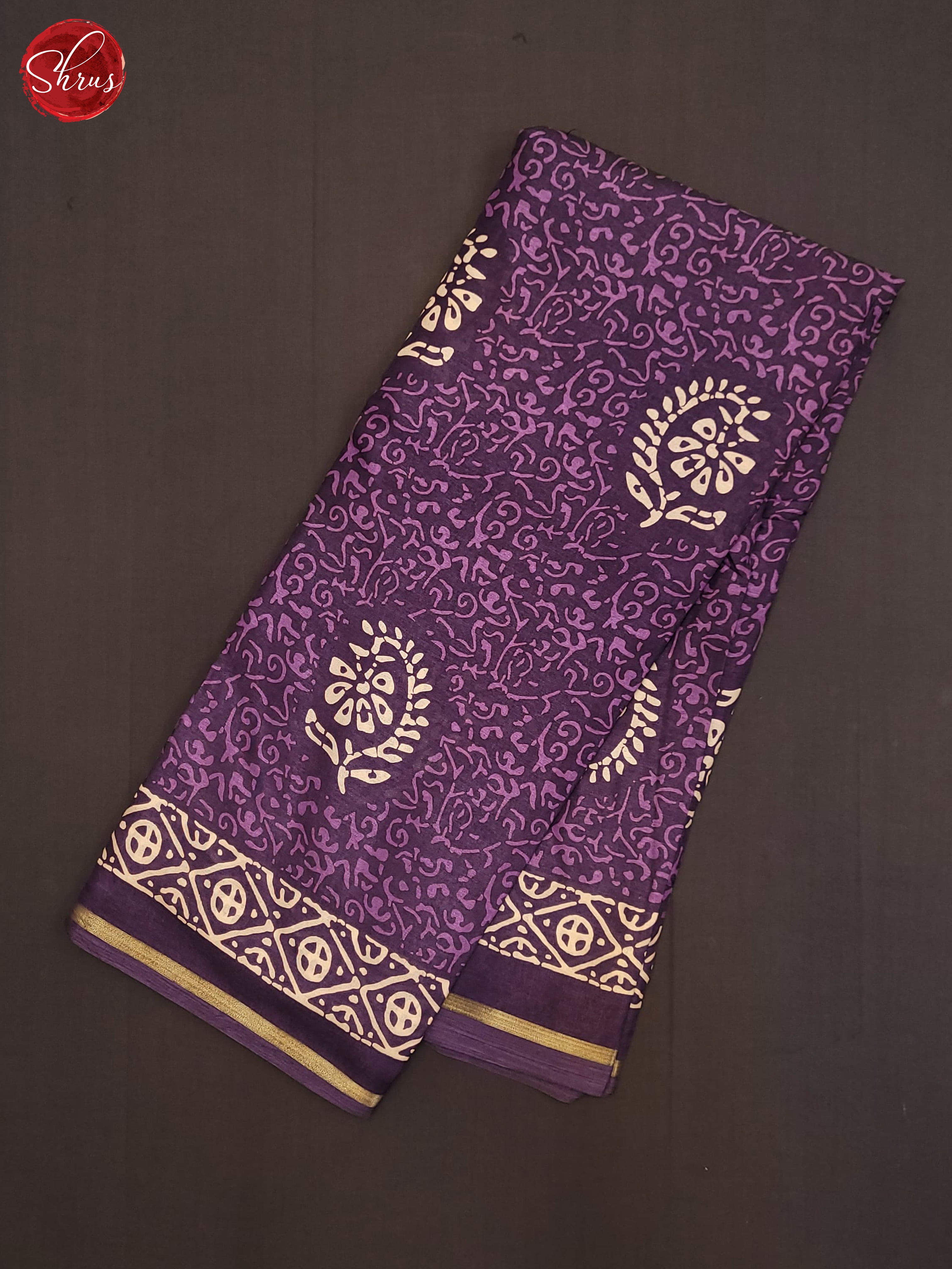 Purple(Single Tone) - Semi Crepe Saree - Shop on ShrusEternity.com