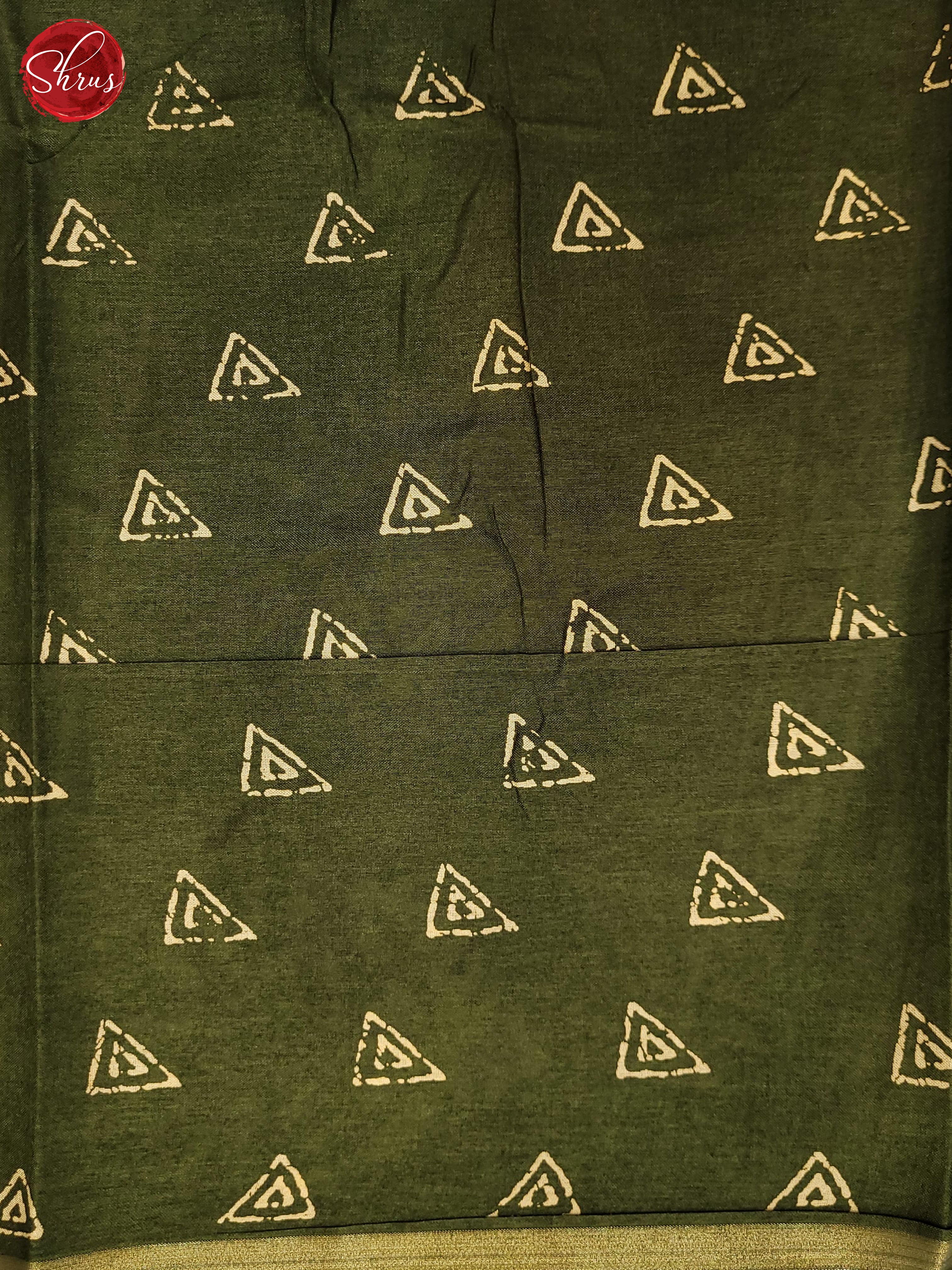 Green(Single Tone)- Semi Crepe Saree - Shop on ShrusEternity.com