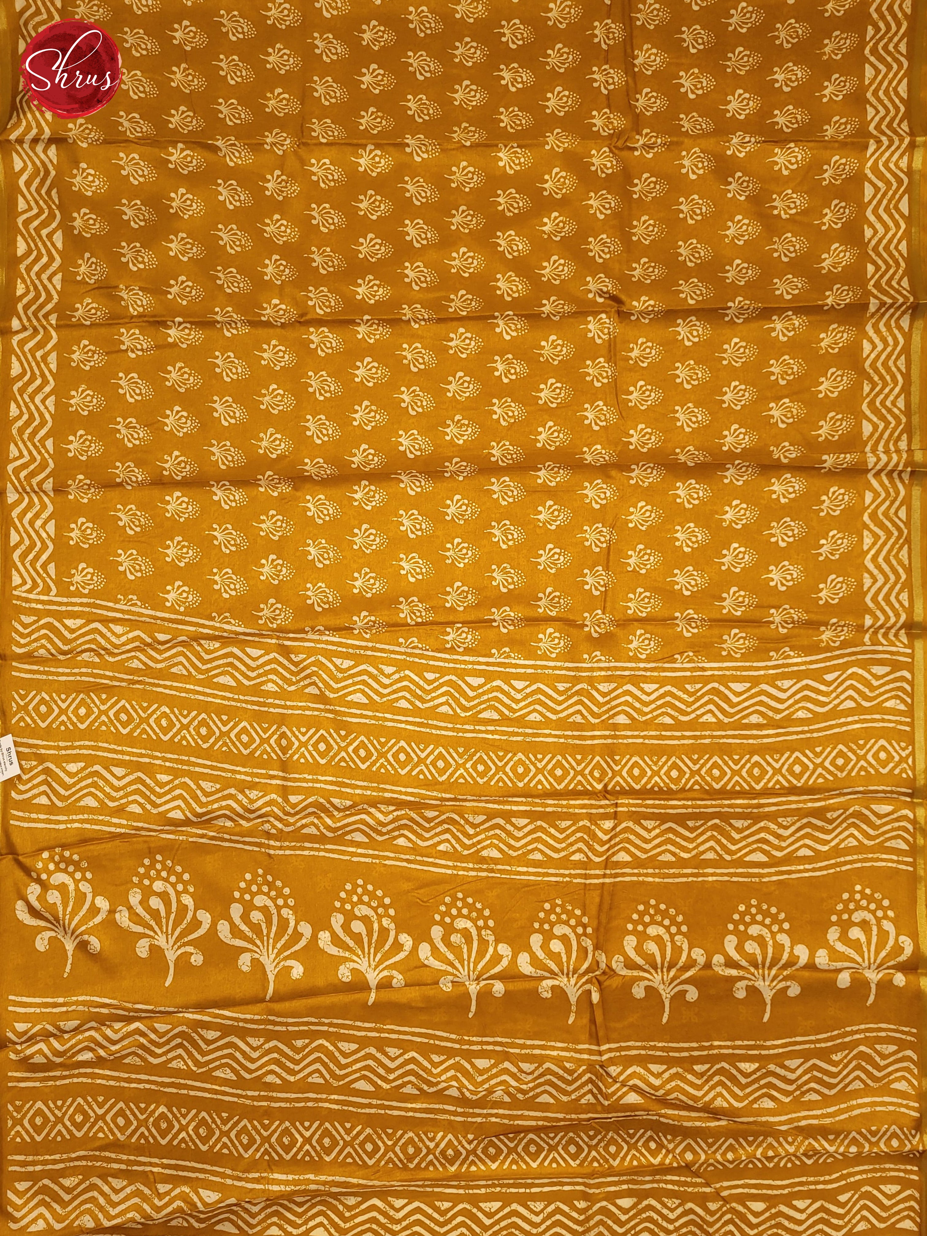 Yellow(SIngle Tone) - Semi Crepe Saree - Shop on ShrusEternity.com