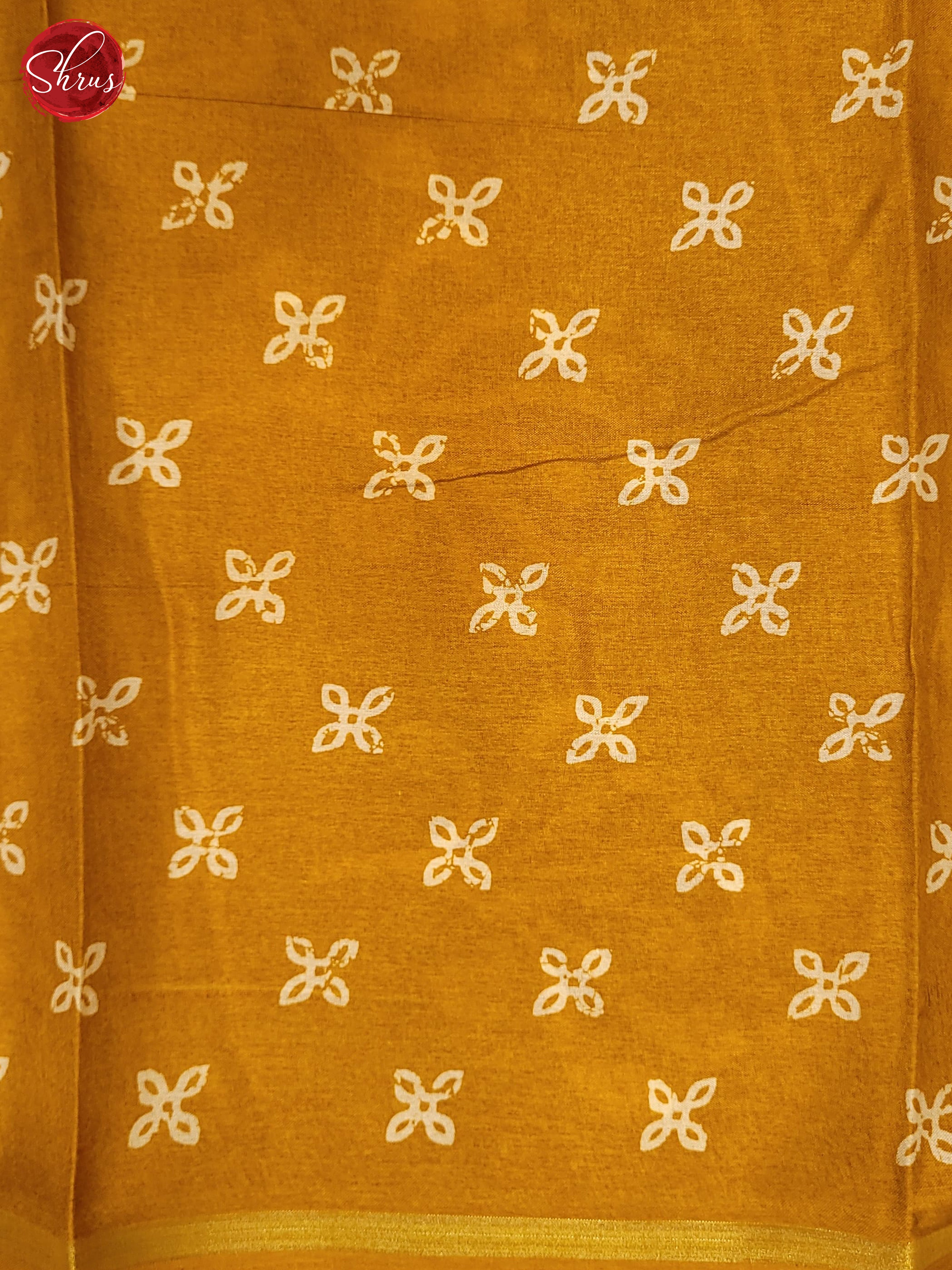 Yellow(SIngle Tone) - Semi Crepe Saree - Shop on ShrusEternity.com