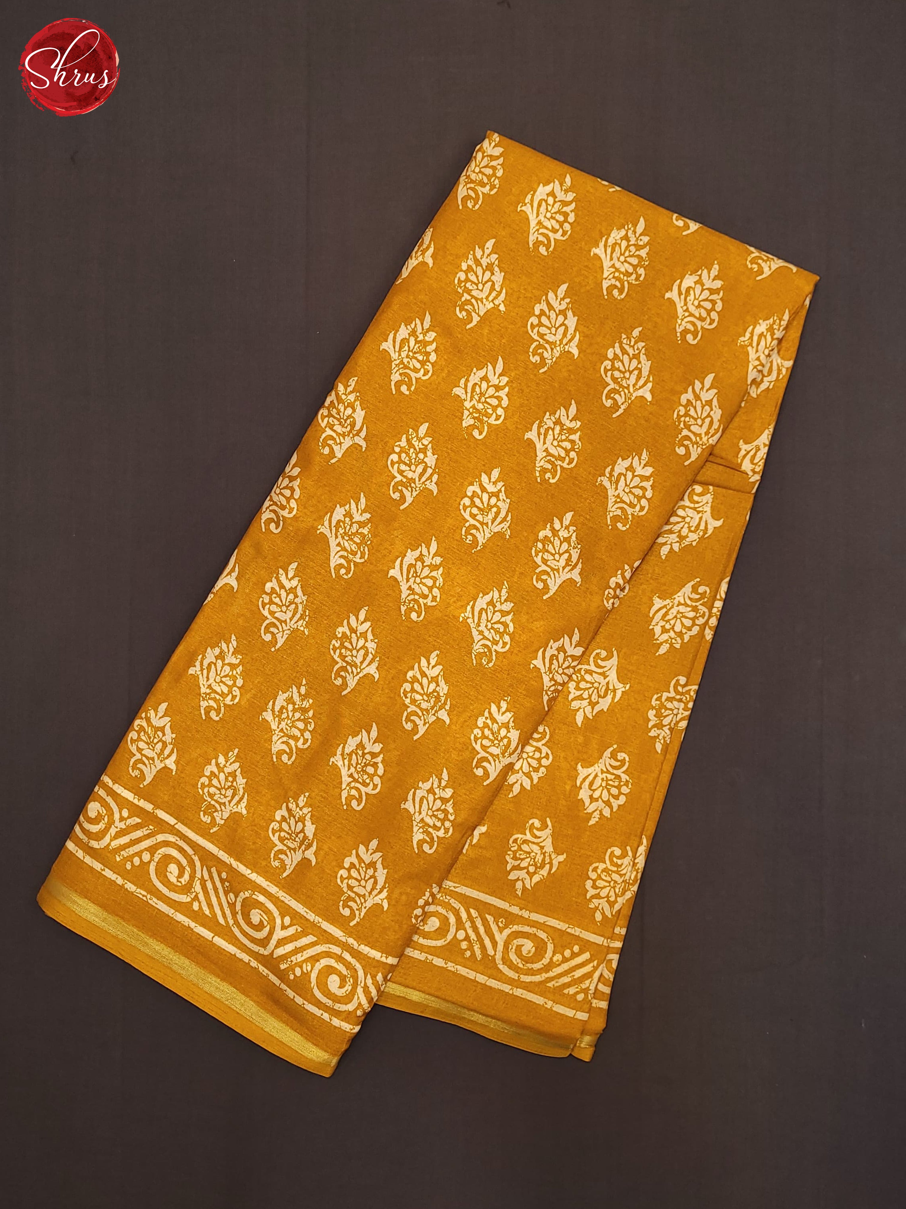 Yellow(Single Tone) - Semi Crepe Saree - Shop on ShrusEternity.com