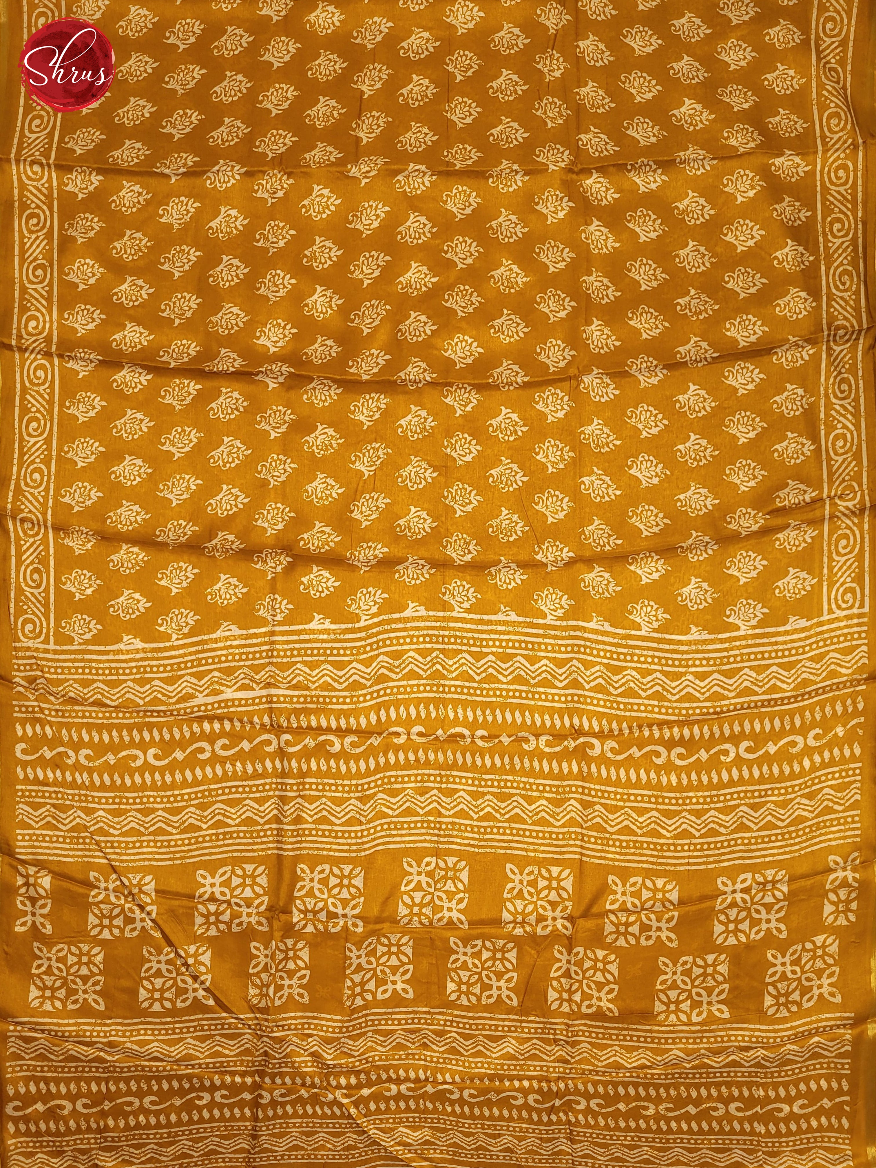 Yellow(Single Tone) - Semi Crepe Saree - Shop on ShrusEternity.com