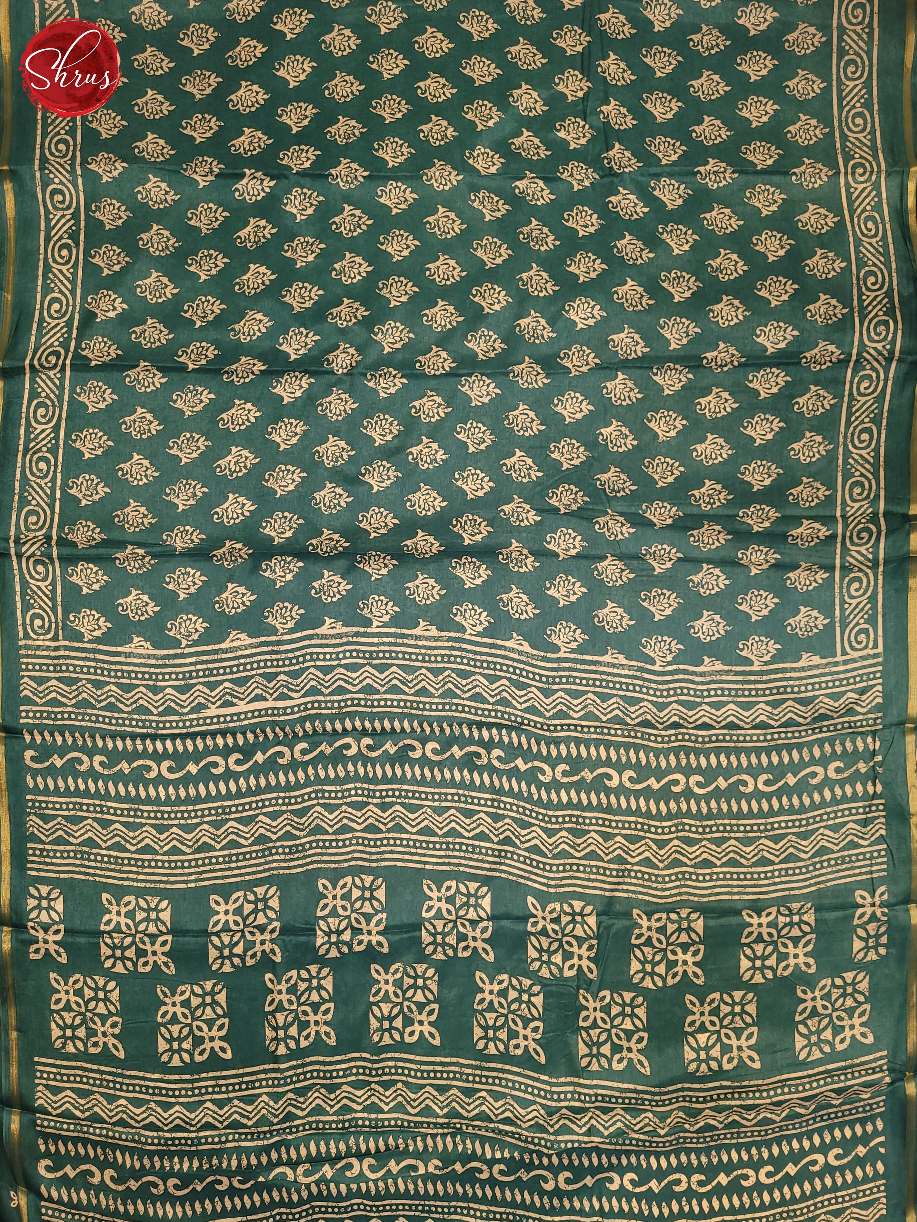 Green(Single Tone) - Semi Crepe Saree - Shop on ShrusEternity.com