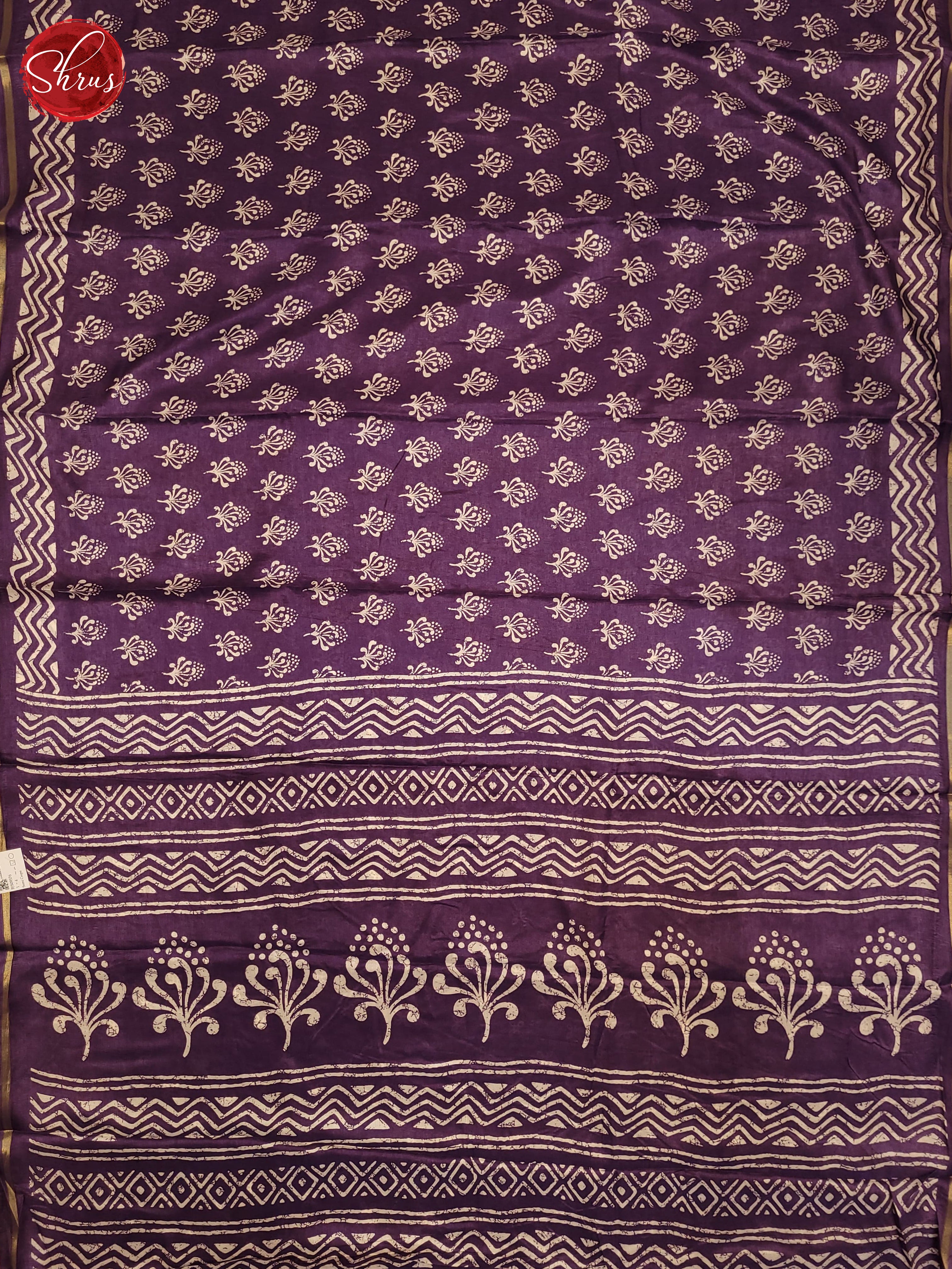 Purple(Single tone)- Semi Crepe Saree - Shop on ShrusEternity.com