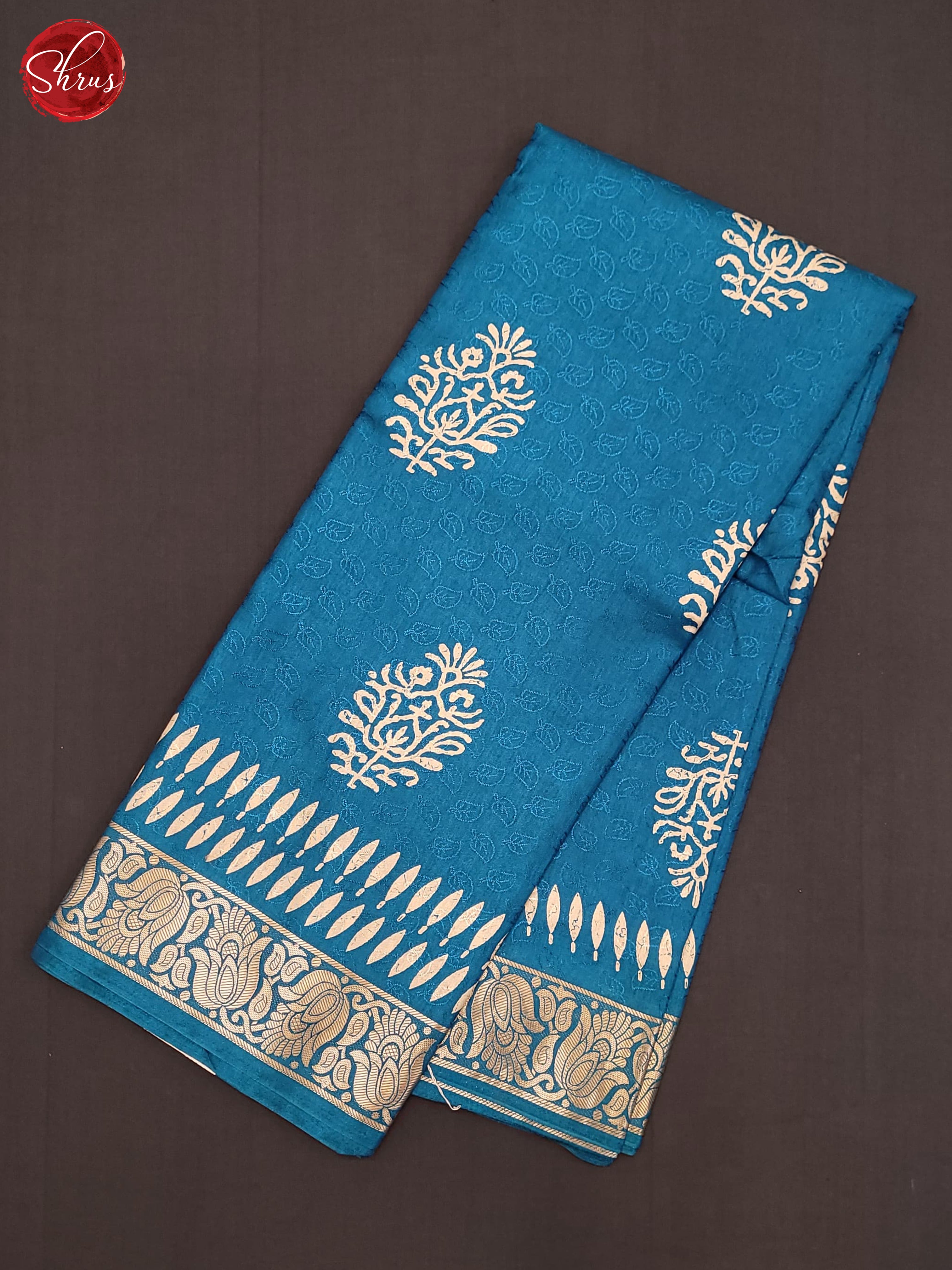 Blue(Single Tone) - Semi Crepe Saree - Shop on ShrusEternity.com