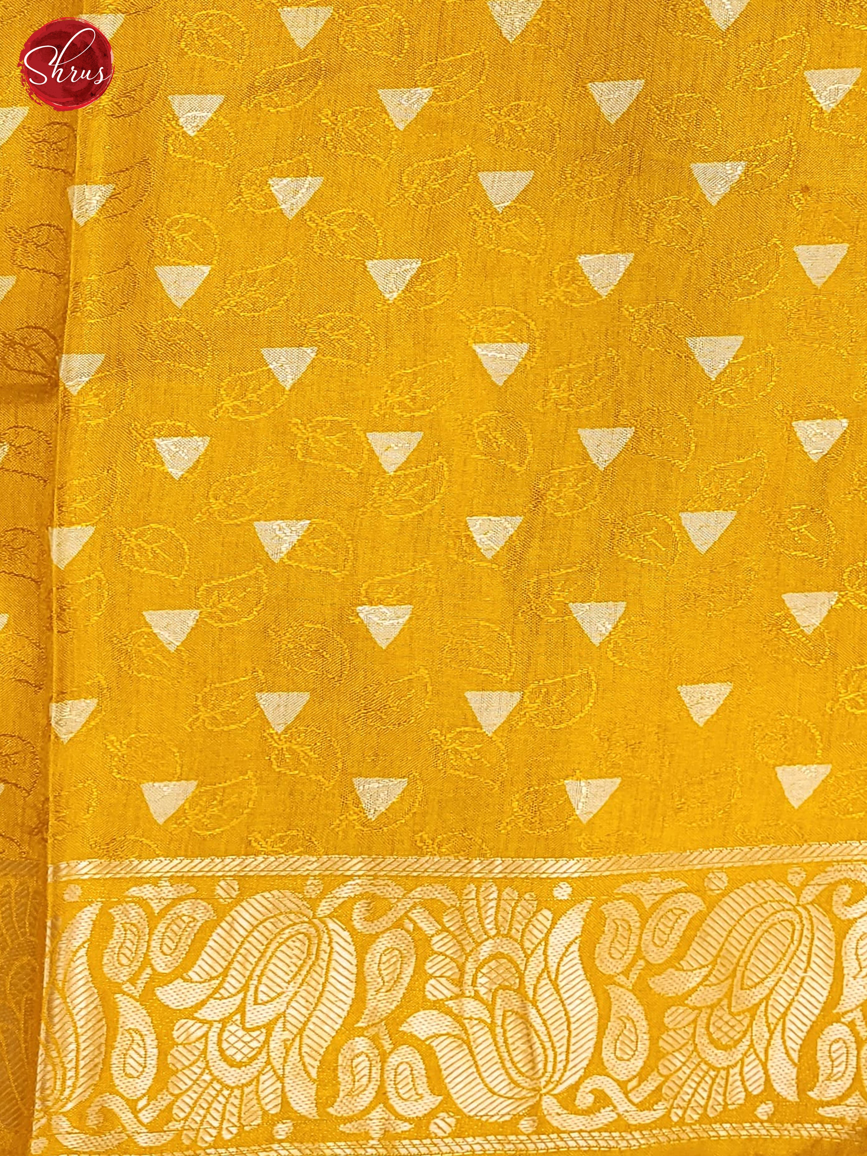 Yellow(Single Tone) - Semi Crepe Saree - Shop on ShrusEternity.com