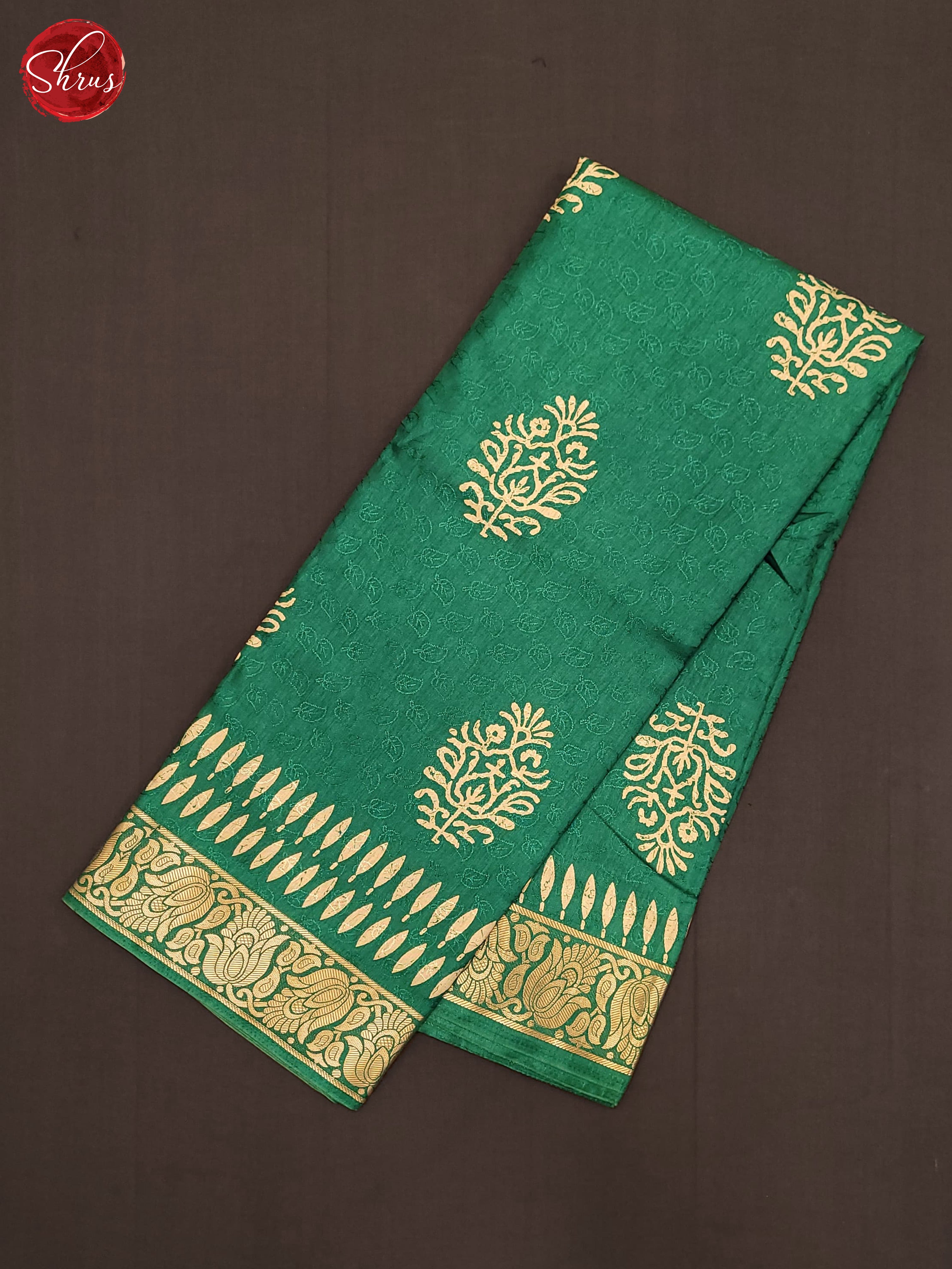 Green(Single Tone) - Semi Crepe Saree - Shop on ShrusEternity.com