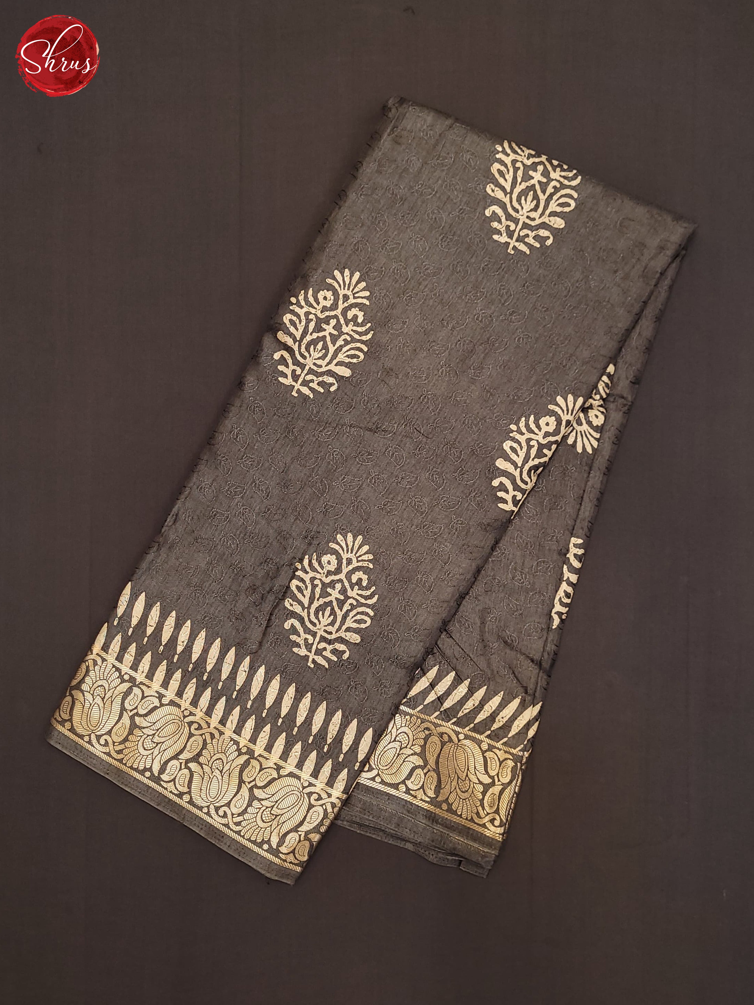 Grey(Single Tone) - Semi Crepe Saree - Shop on ShrusEternity.com