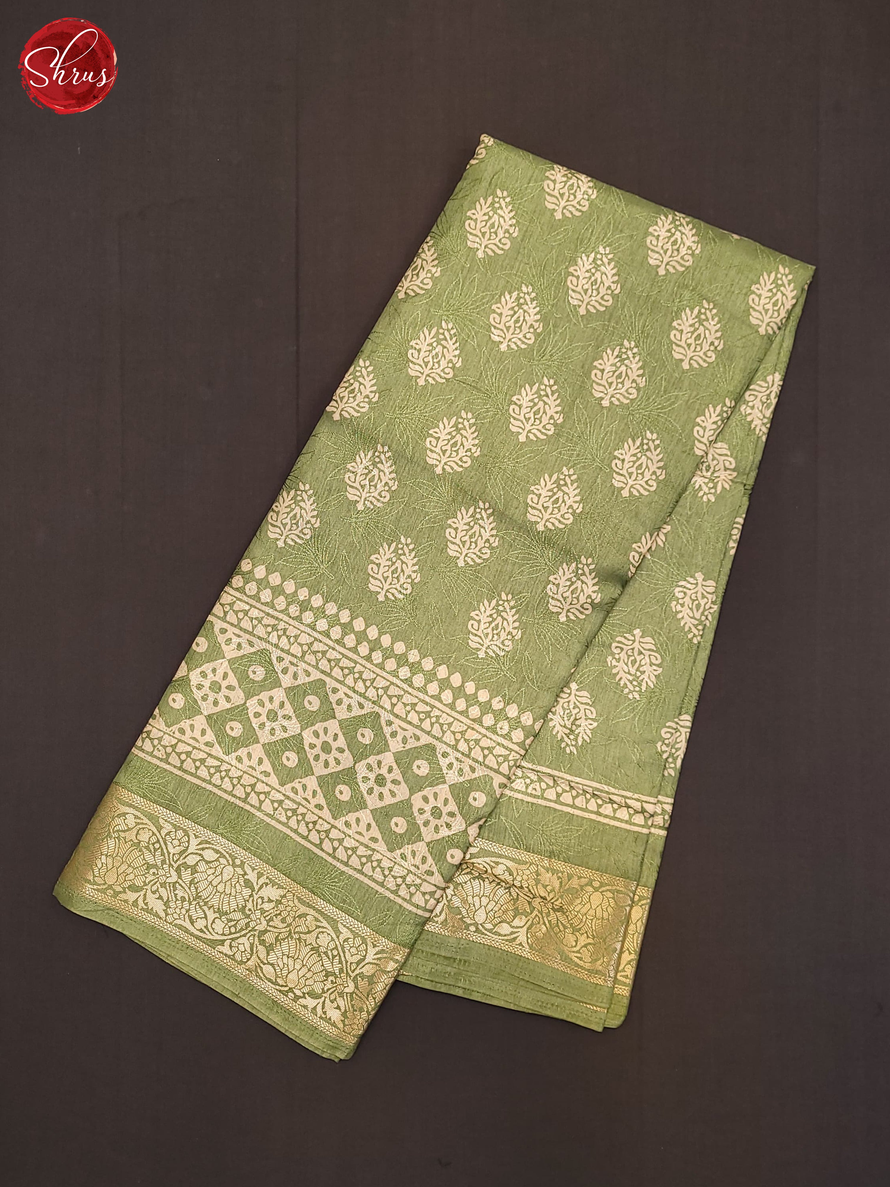 Paste Green(Single Tone) - Semi Crepe Saree - Shop on ShrusEternity.com