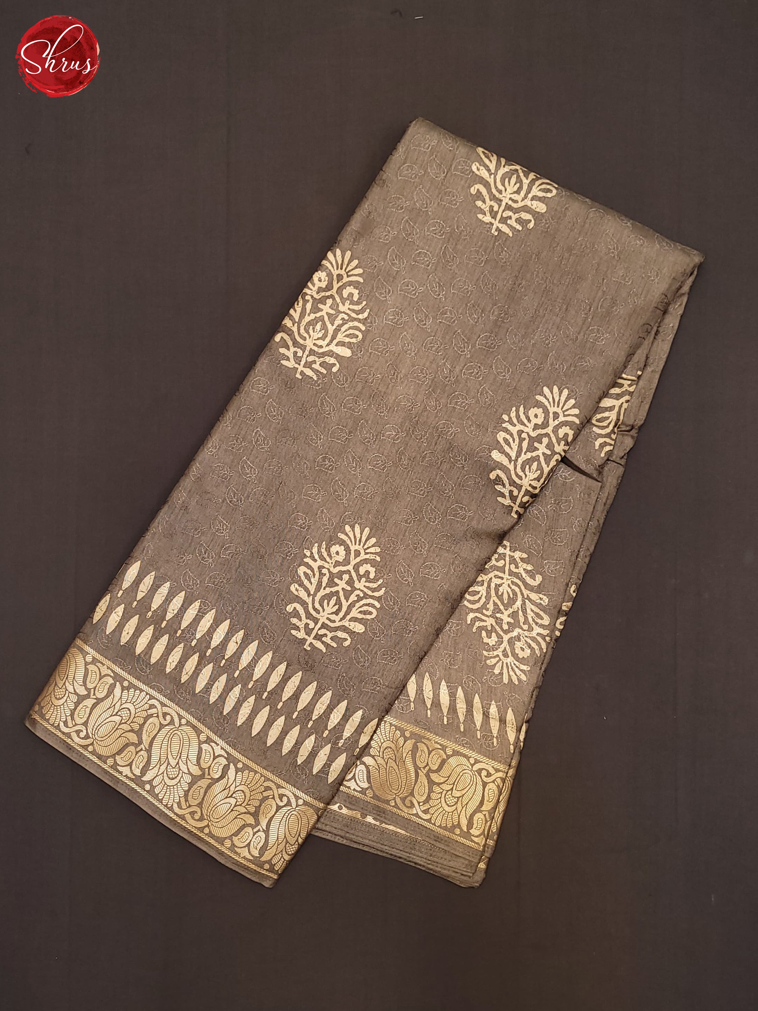 Light Brown(Single Tone) - Semi Crepe Saree - Shop on ShrusEternity.com