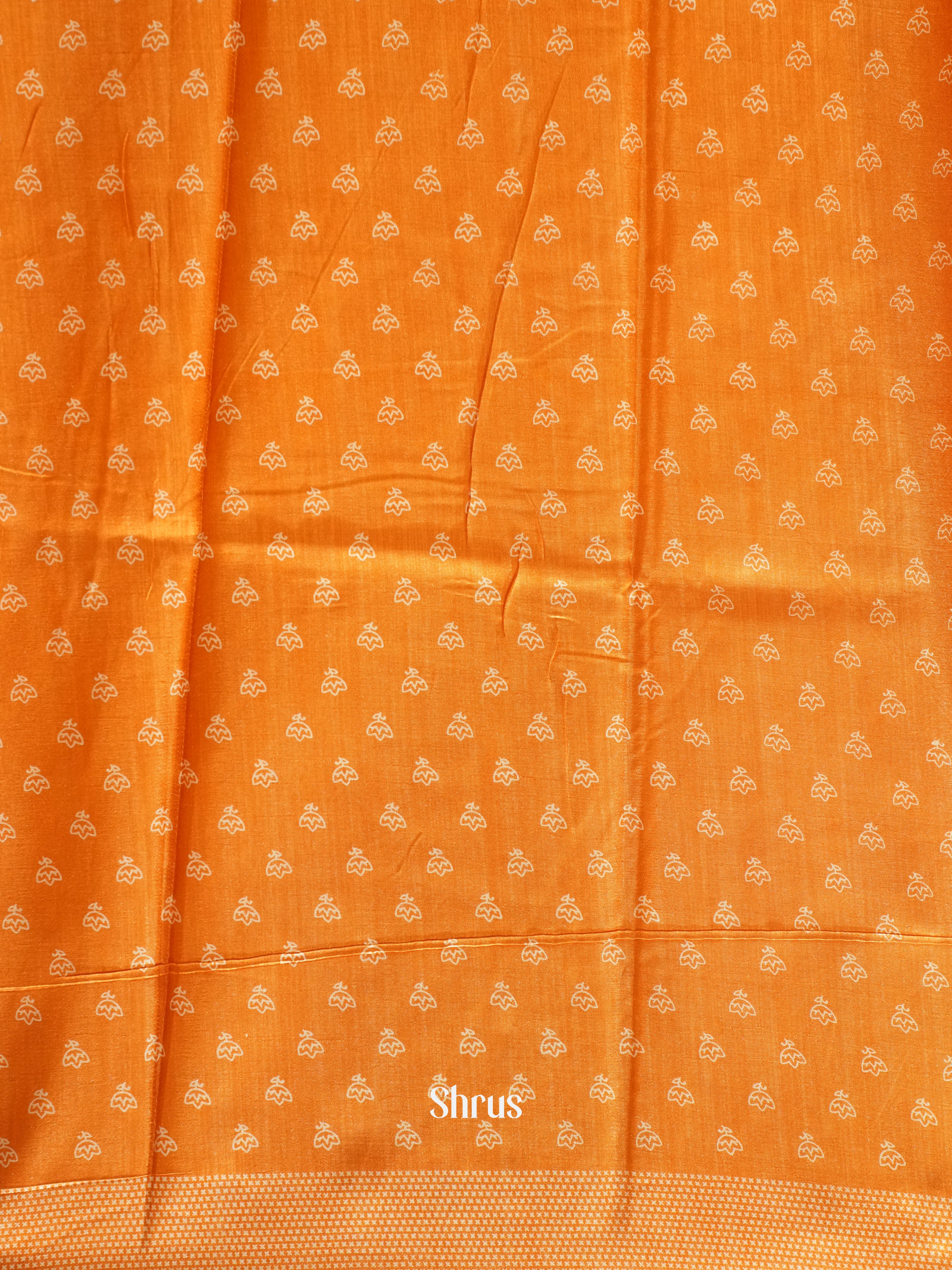 Peach(single tone)- Semi Crepe Saree