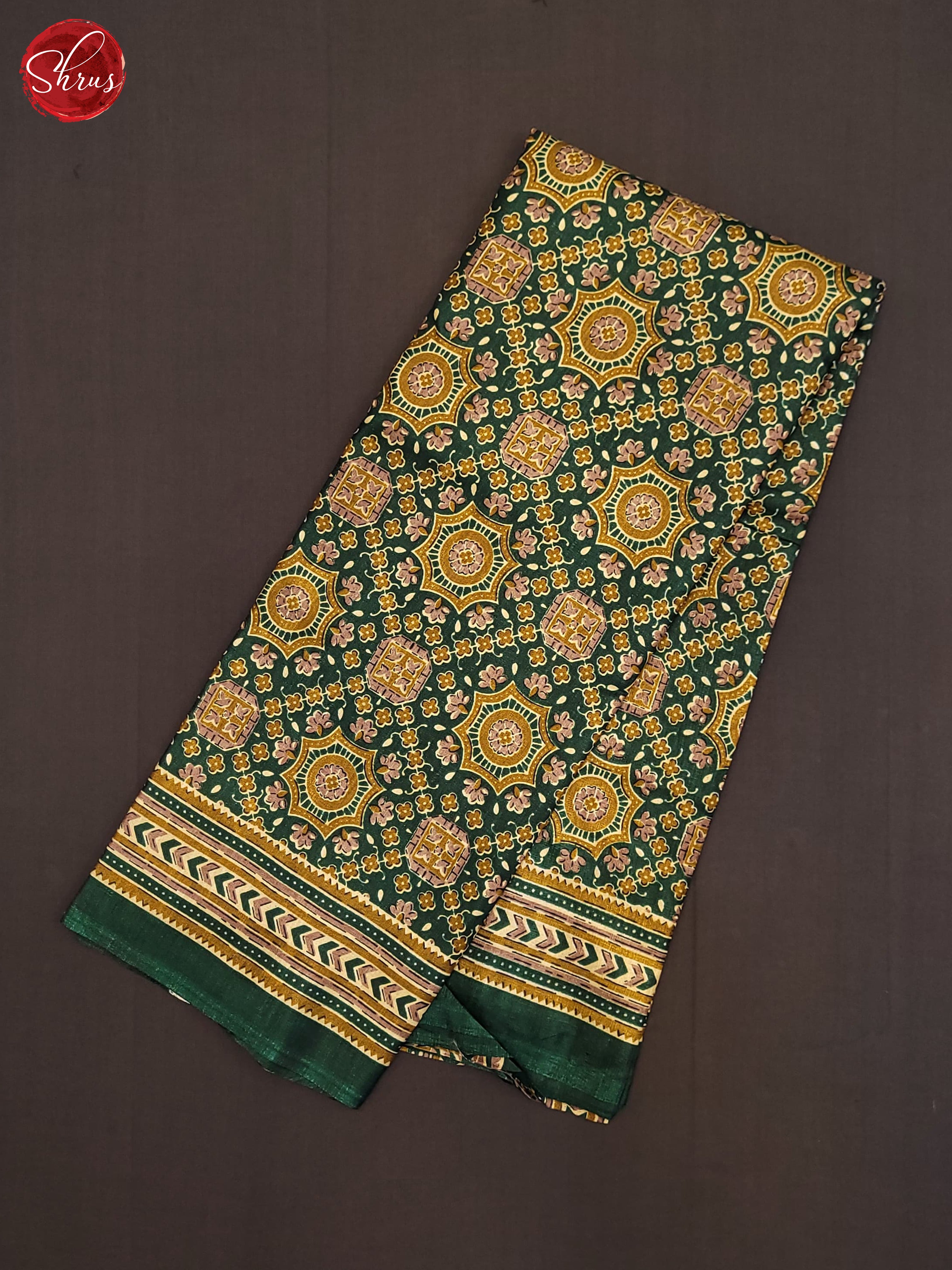 Green(Single Tone) - Semi Crepe Saree - Shop on ShrusEternity.com