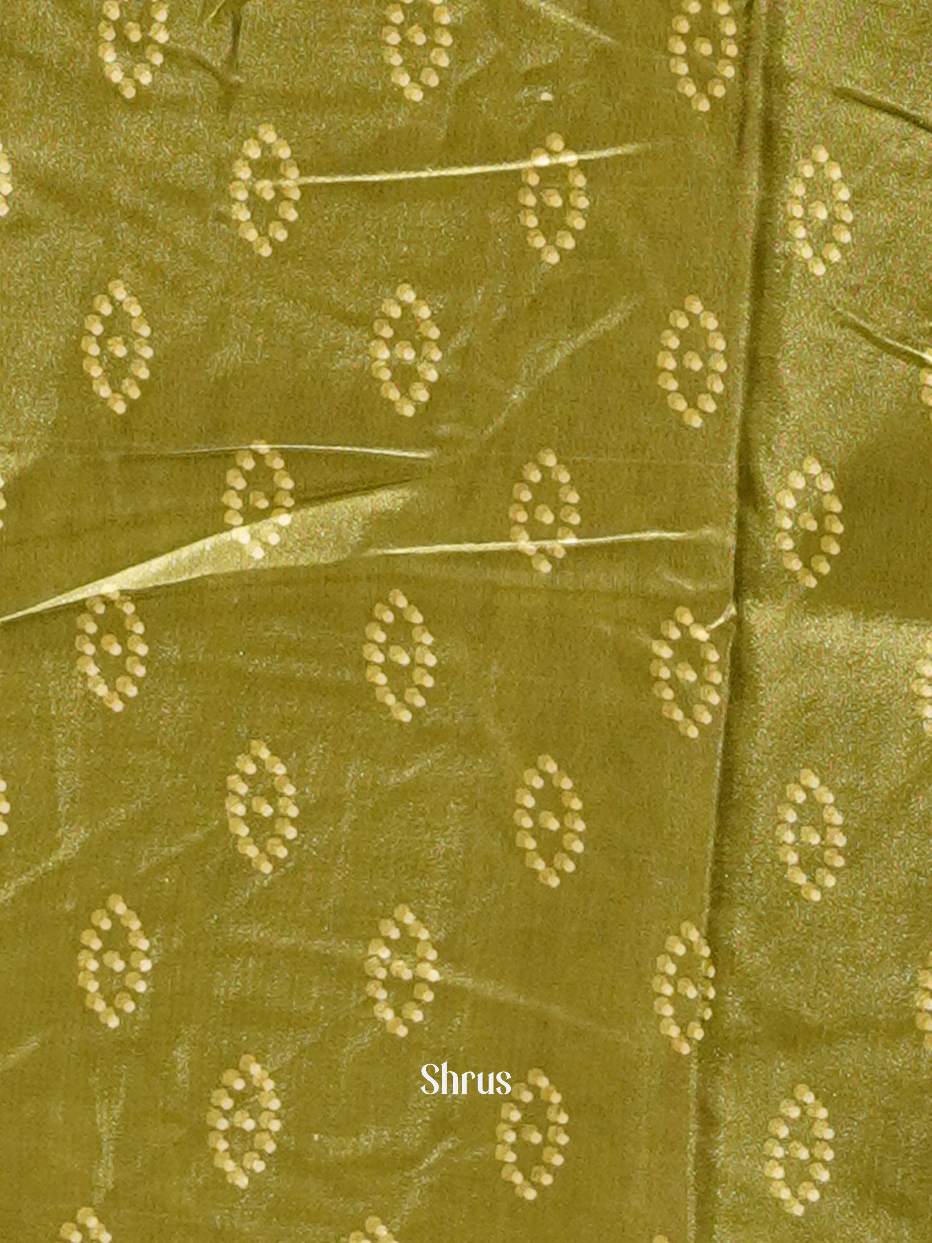 Green(Single Tone) - Semi Crepe Saree