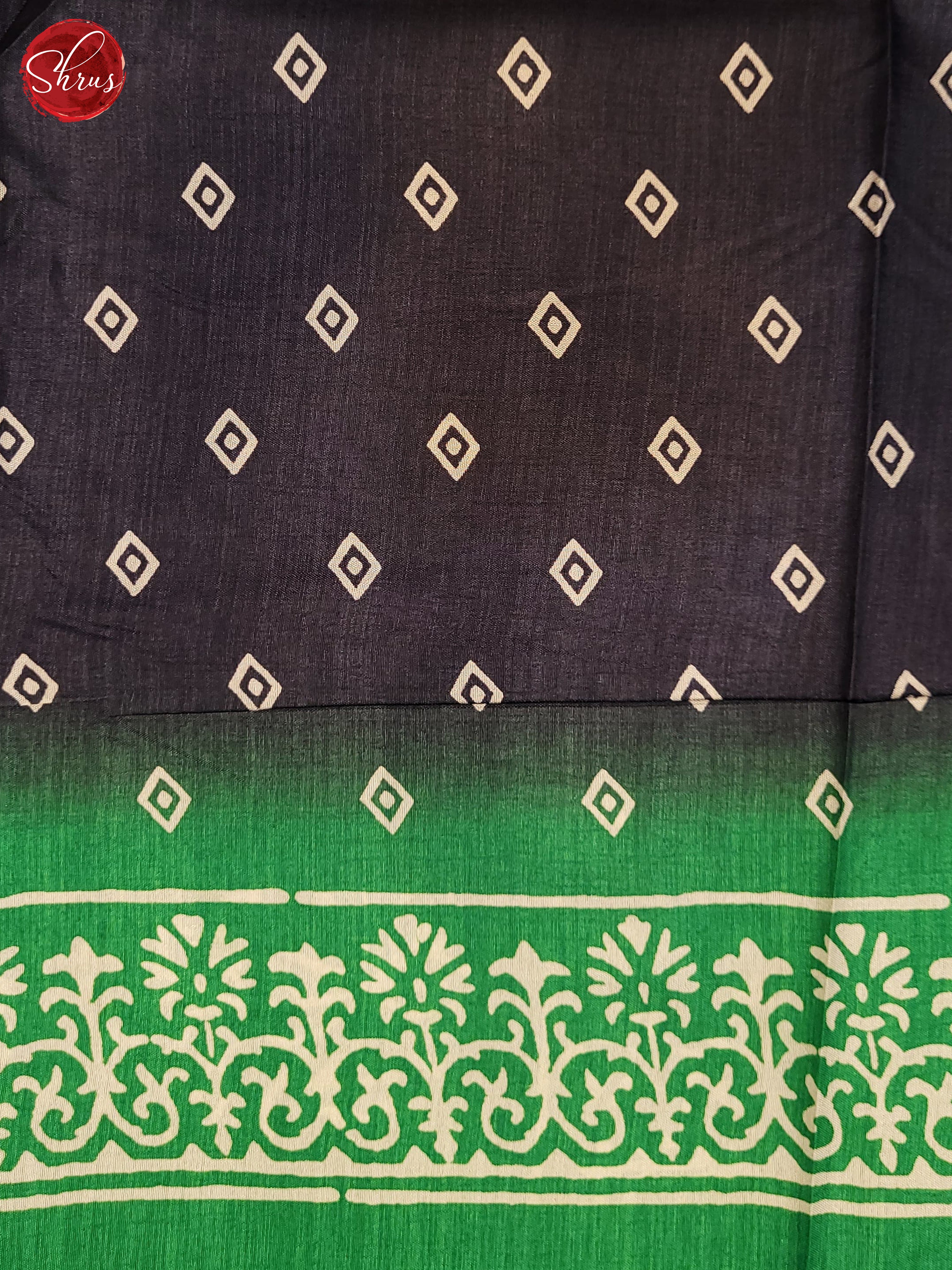Black & Green- Semi Crepe Saree - Shop on ShrusEternity.com