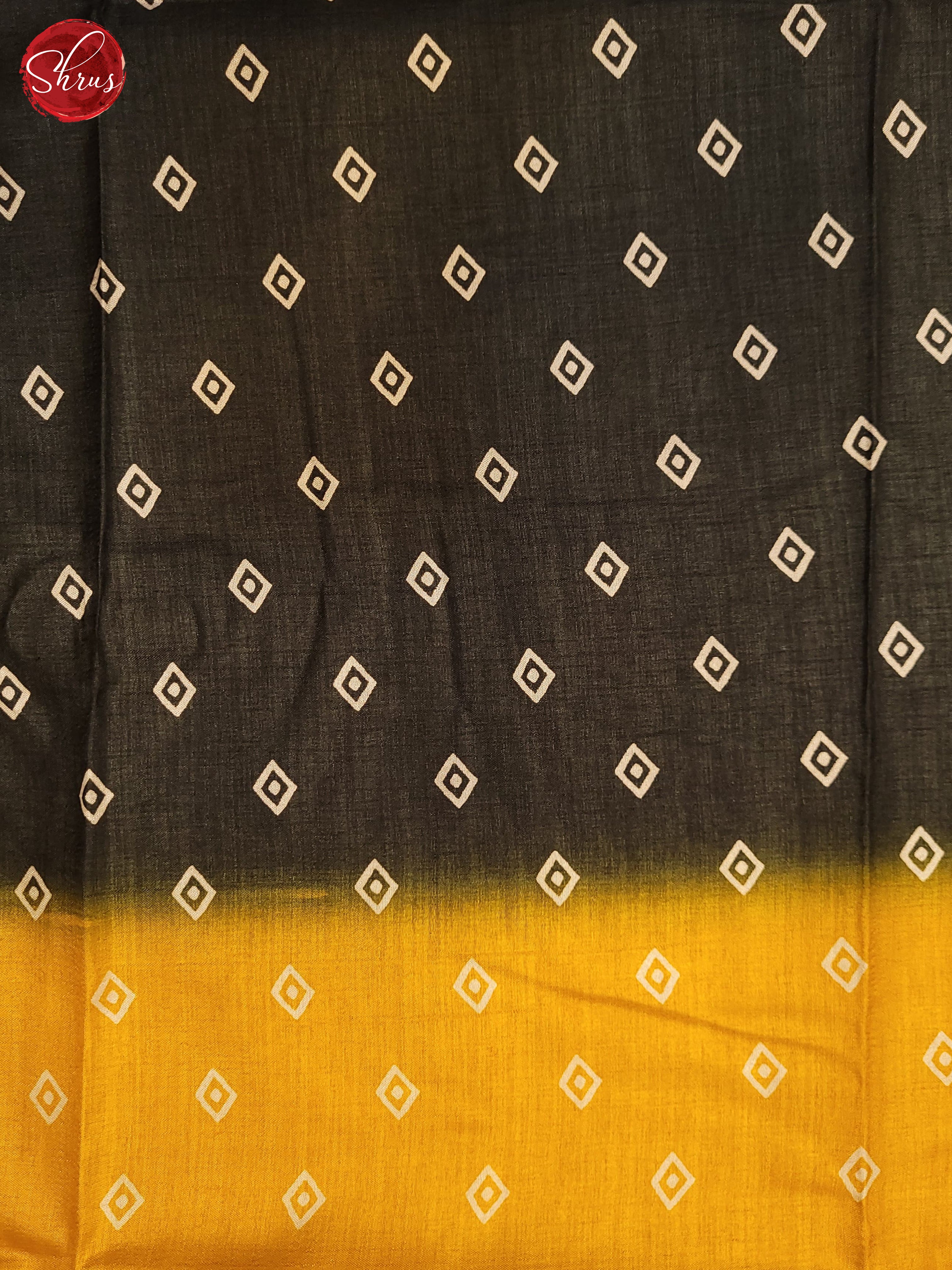 Black & Yellow - Semi Crepe Saree - Shop on ShrusEternity.com