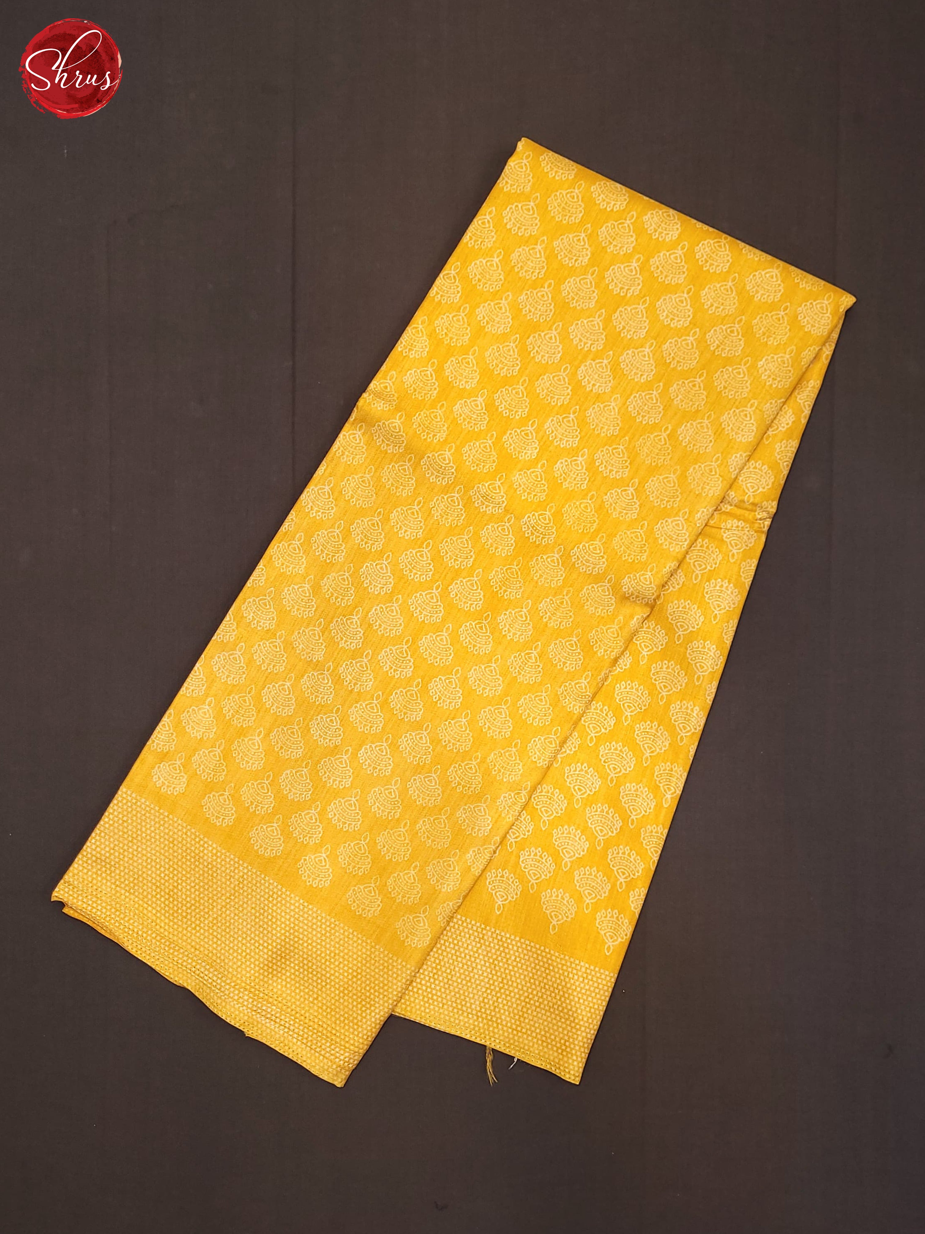 Yellow(Single Tone)- Semi Crepe Saree - Shop on ShrusEternity.com