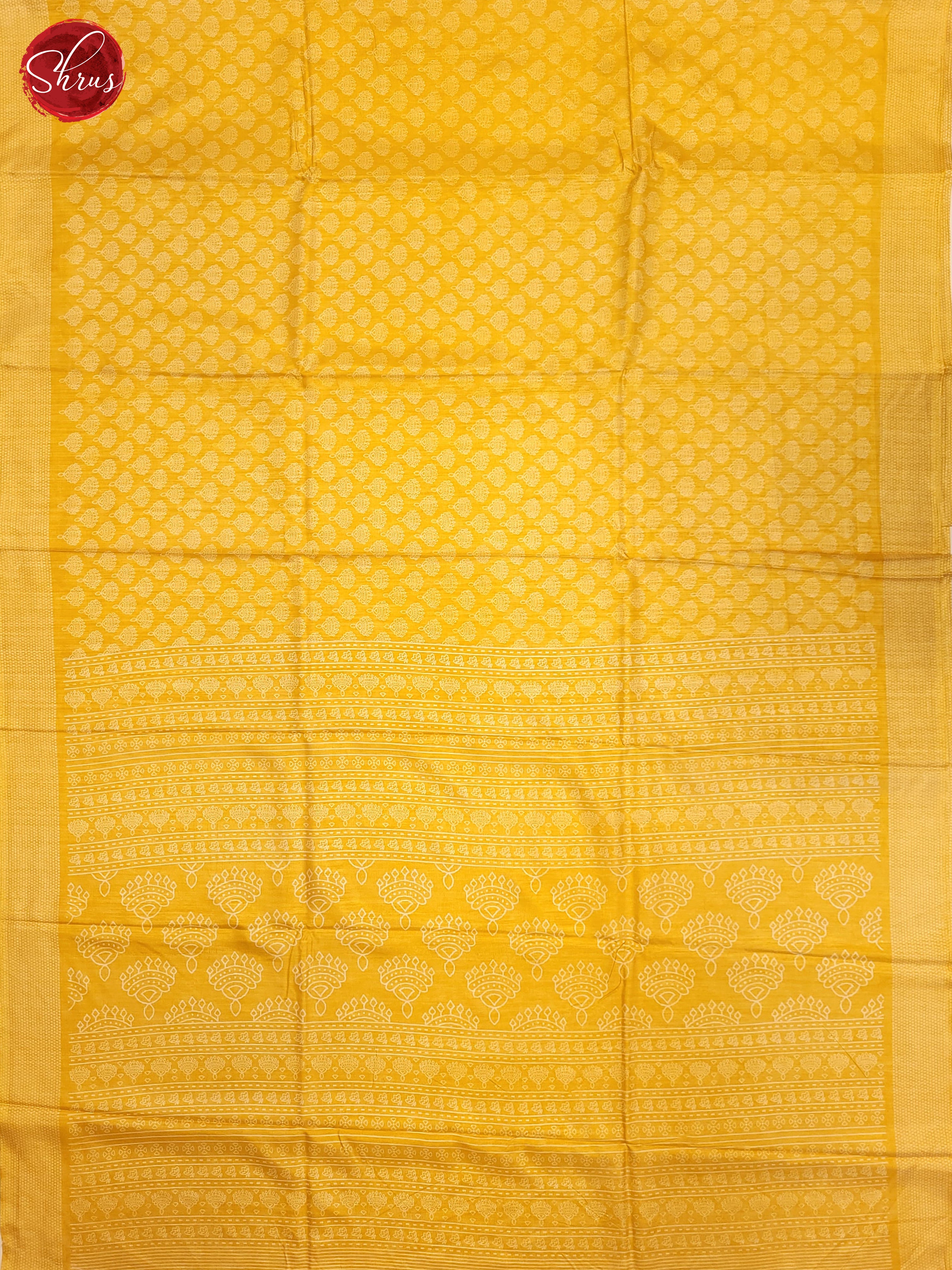 Yellow(Single Tone)- Semi Crepe Saree - Shop on ShrusEternity.com