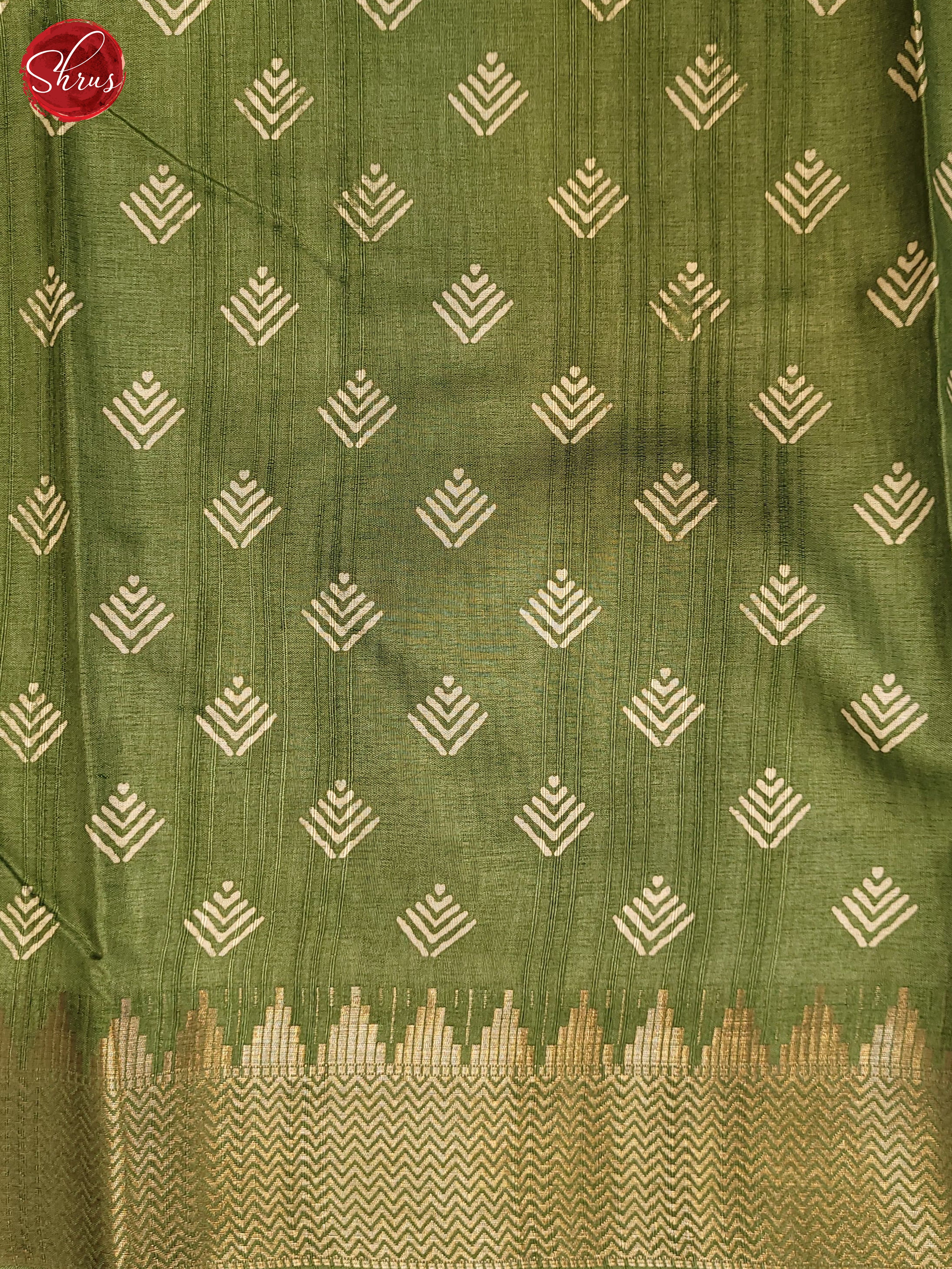 Green(Single Tone)- Semi Crepe Saree - Shop on ShrusEternity.com