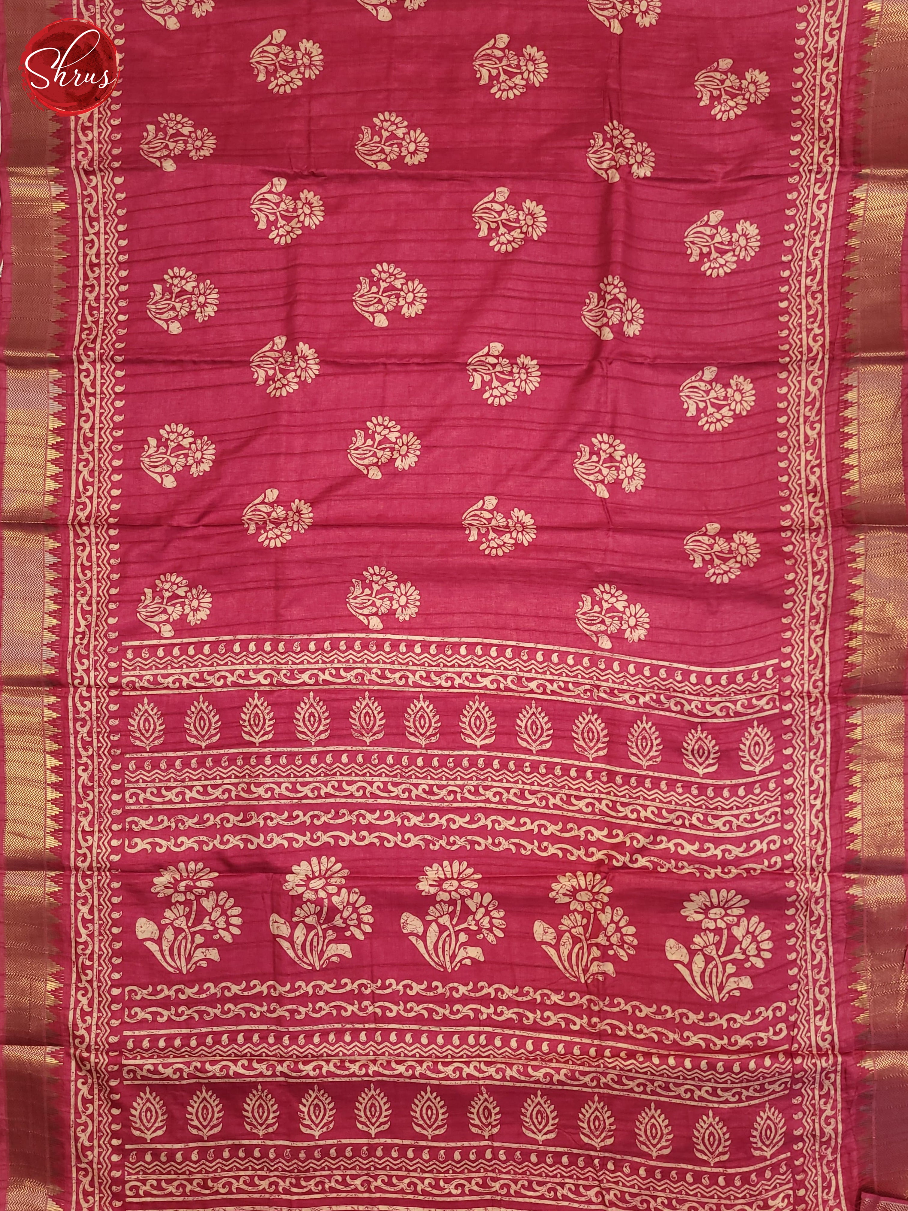 Pink(Single Tone)- Semi Crepe Saree - Shop on ShrusEternity.com