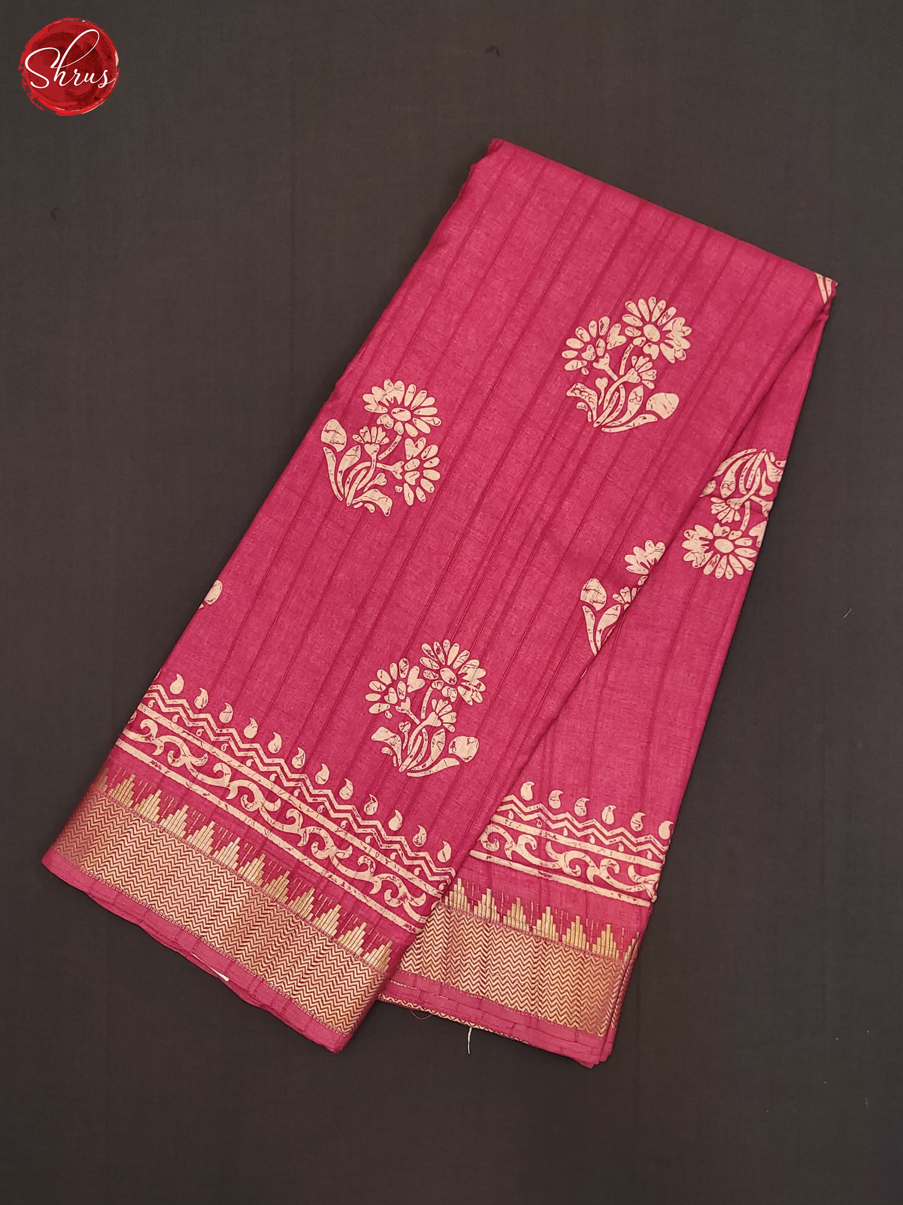 Pink(Single Tone)- Semi Crepe Saree - Shop on ShrusEternity.com