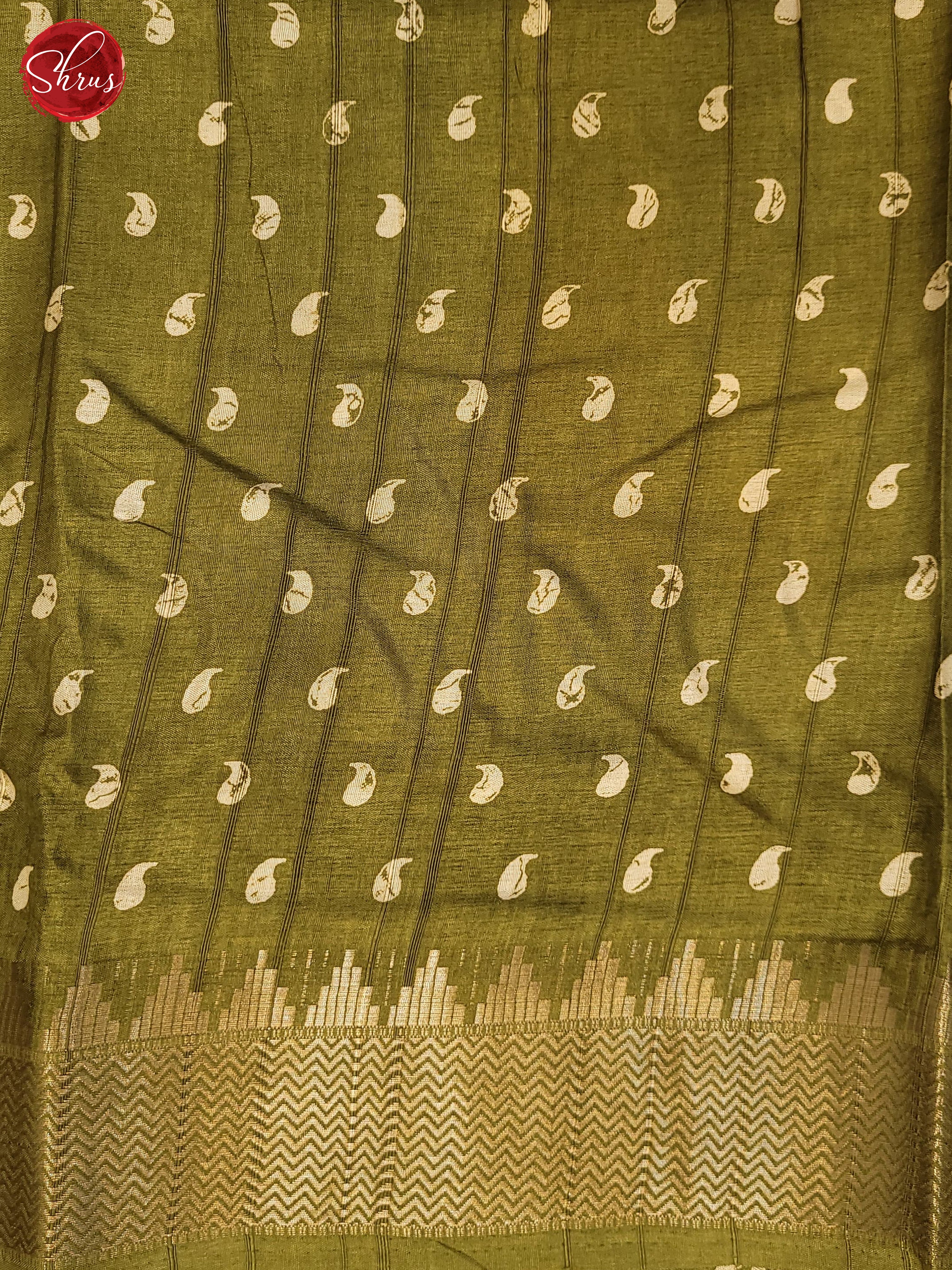 Green(Single Tone)- Semi Crepe Saree - Shop on ShrusEternity.com