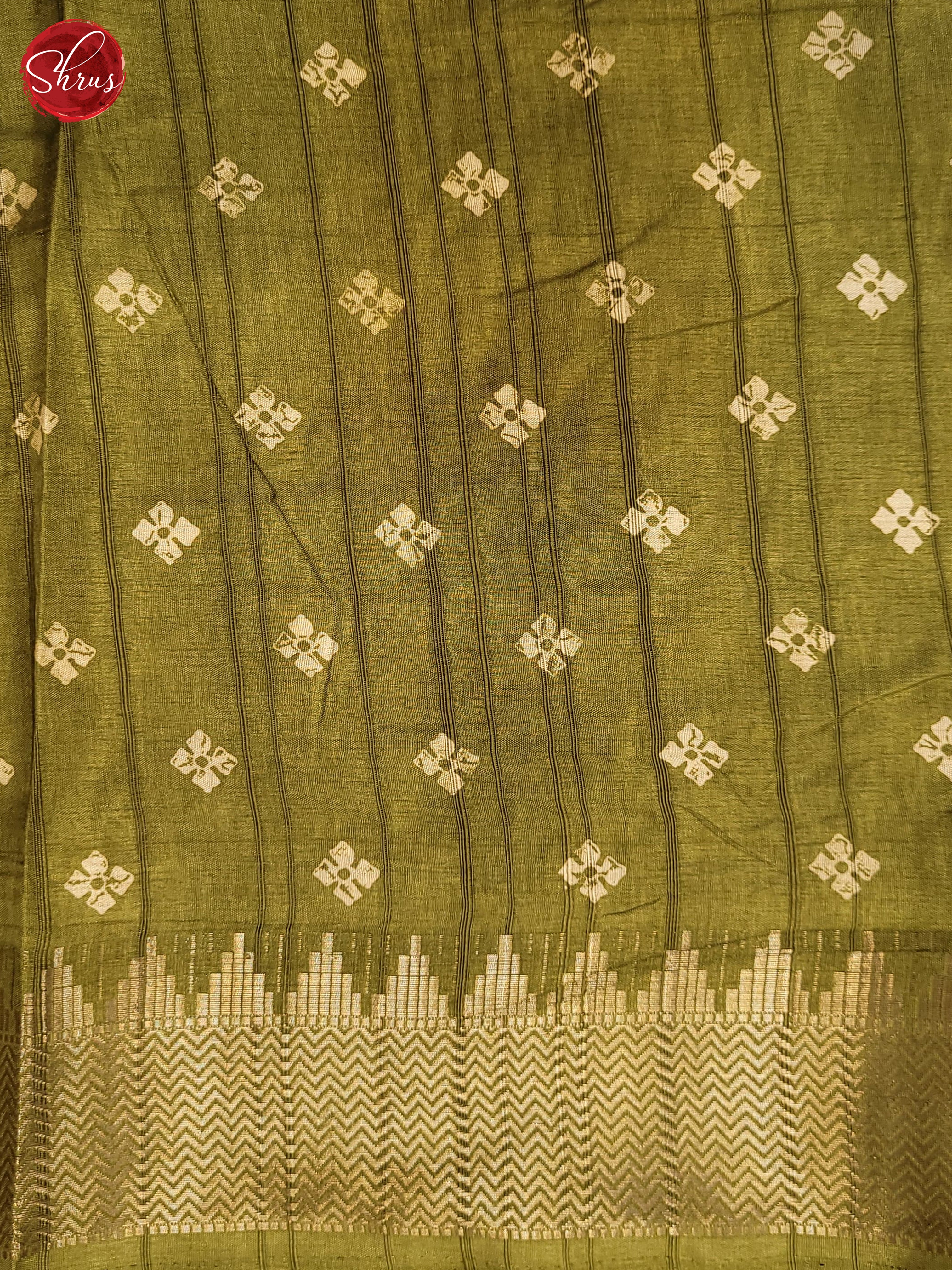 Green(Single Tone)- Semi Crepe Saree - Shop on ShrusEternity.com