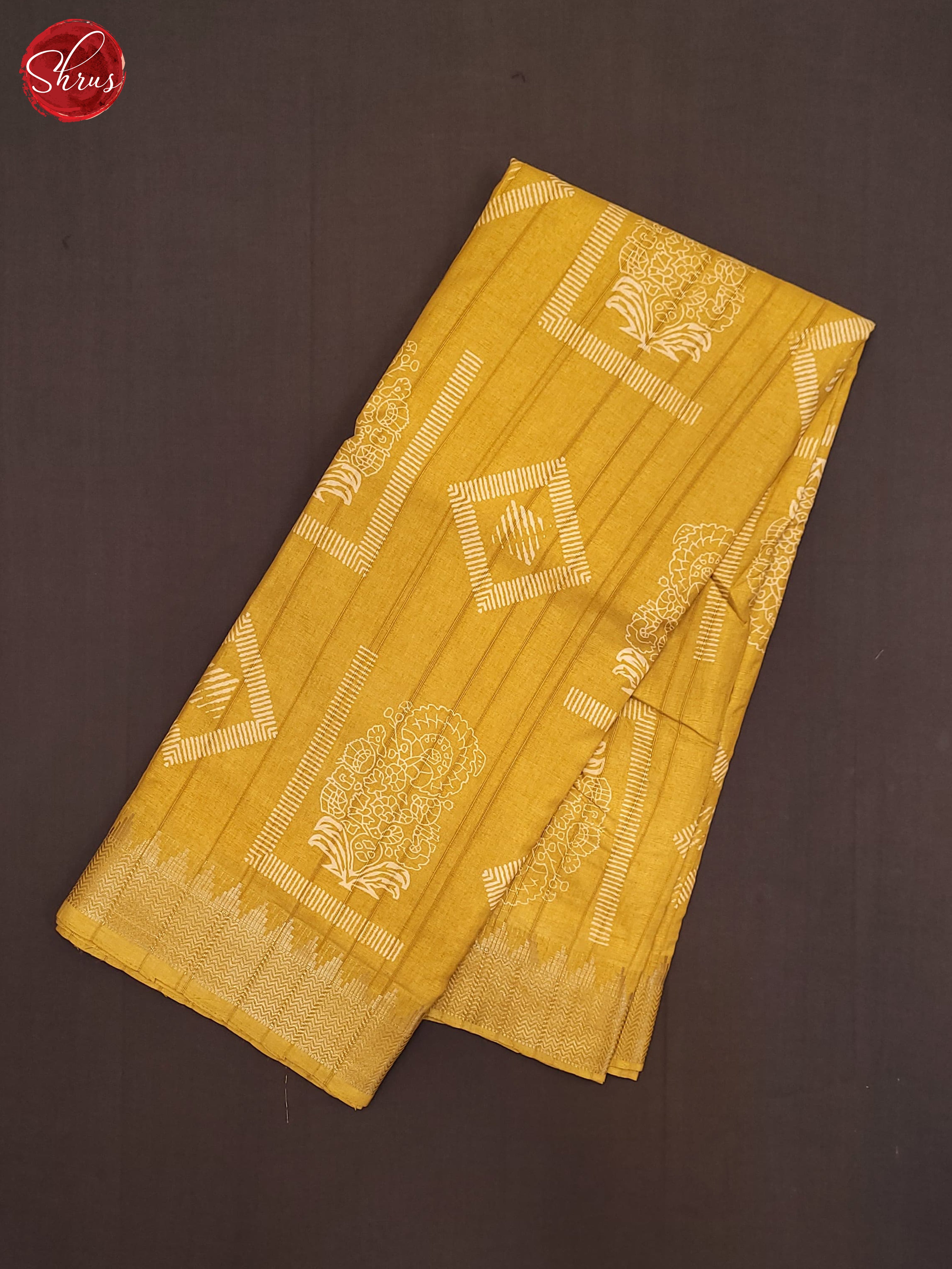 Yellow(Single Tone)- Semi Crepe Saree - Shop on ShrusEternity.com