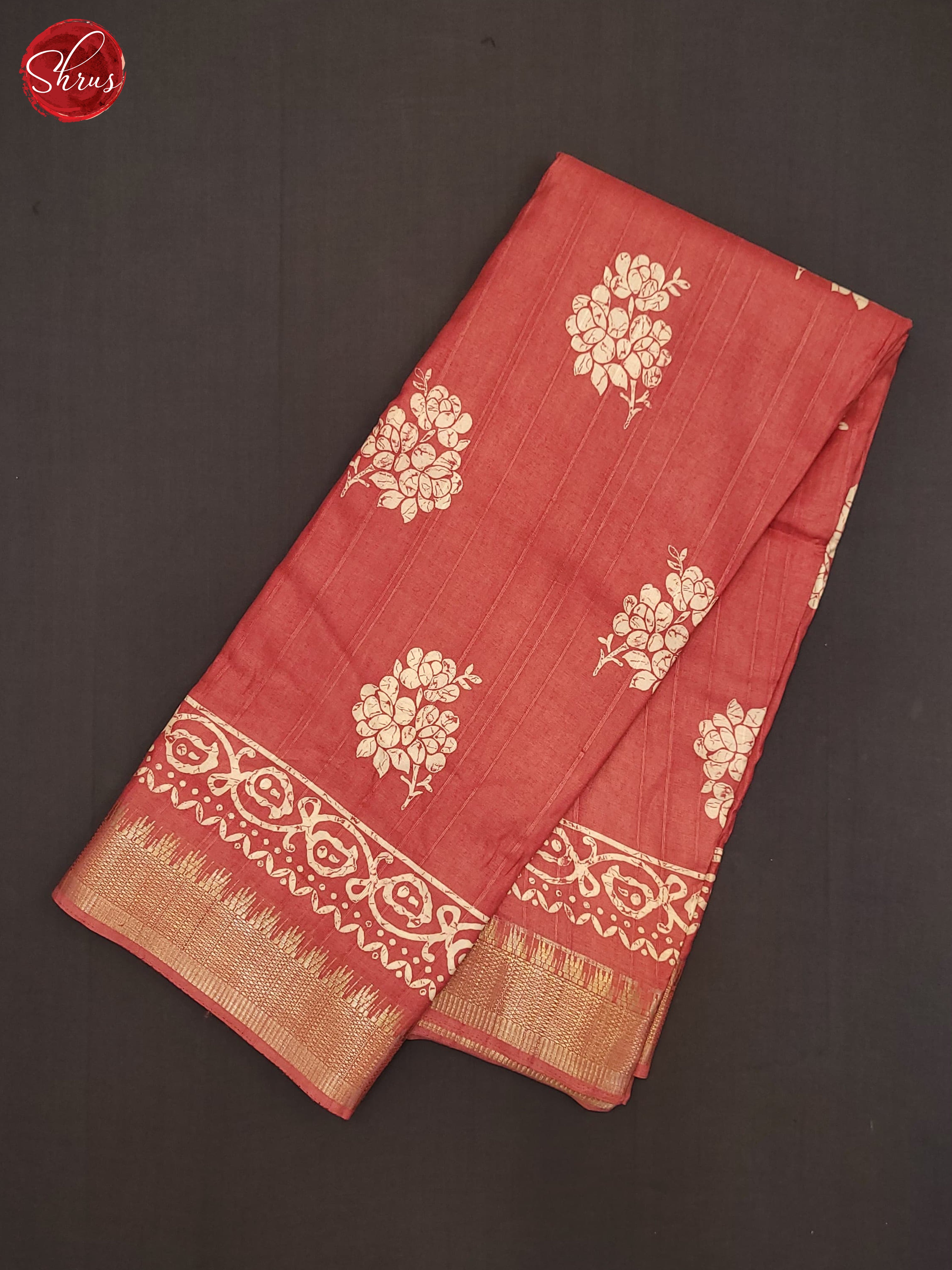 Peach(Single Tone) - Semi Crepe Saree - Shop on ShrusEternity.com