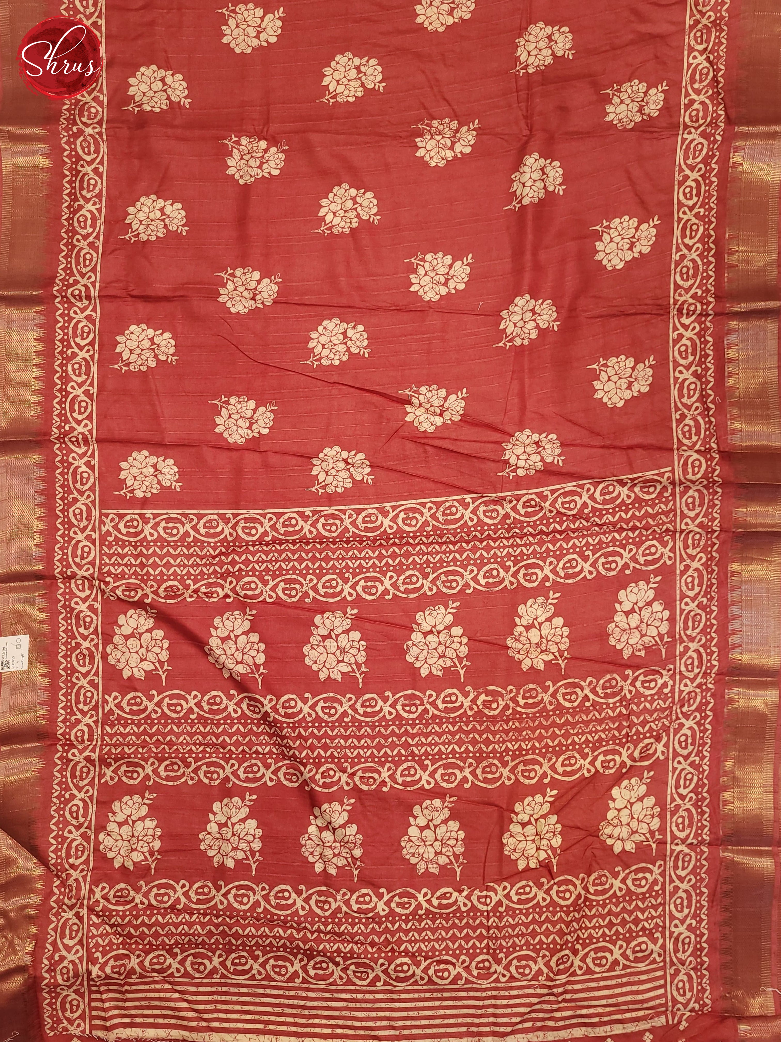 Peach(Single Tone) - Semi Crepe Saree - Shop on ShrusEternity.com