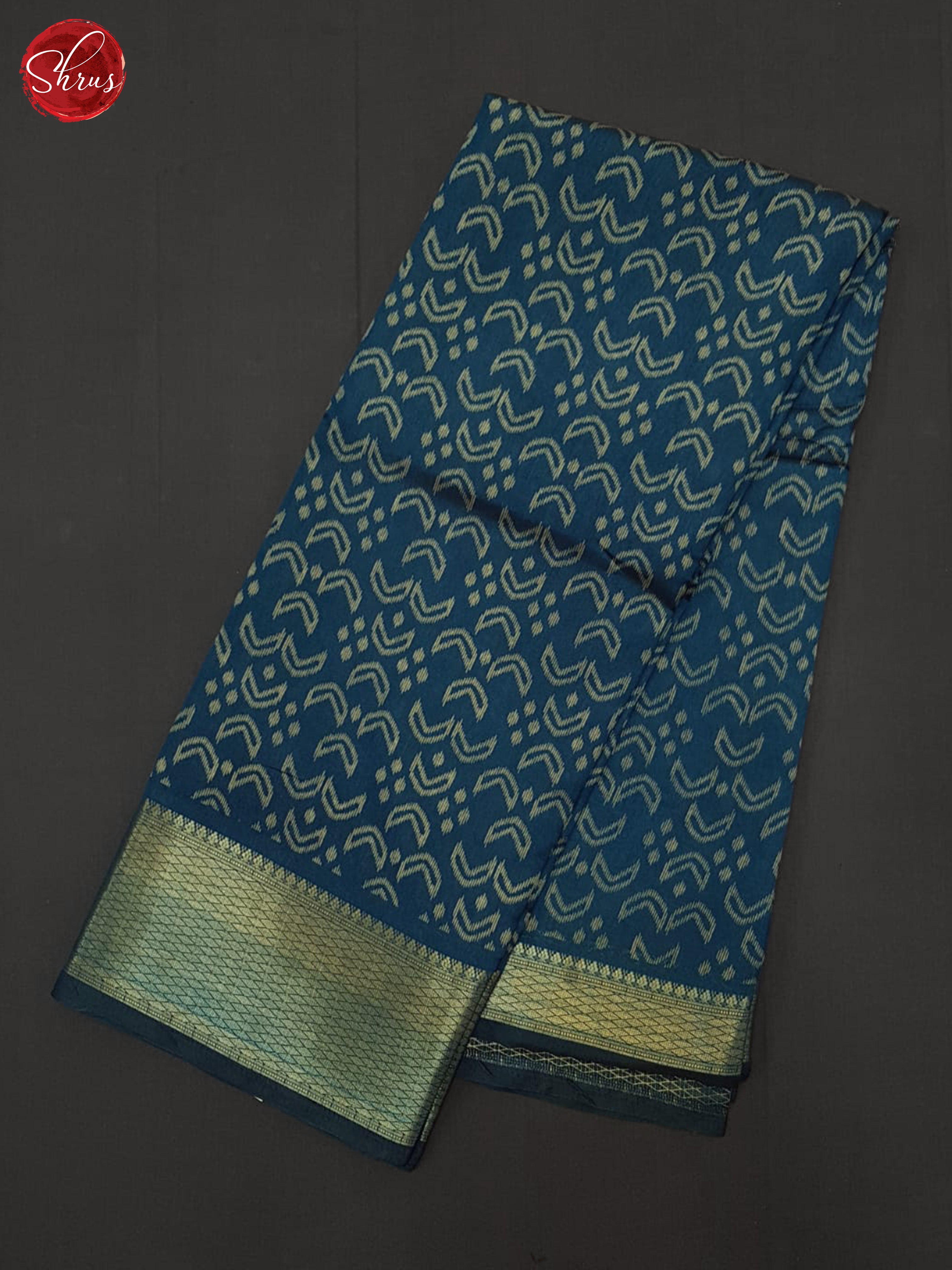 Blue(Single Tone) - Semi Crepe Saree - Shop on ShrusEternity.com