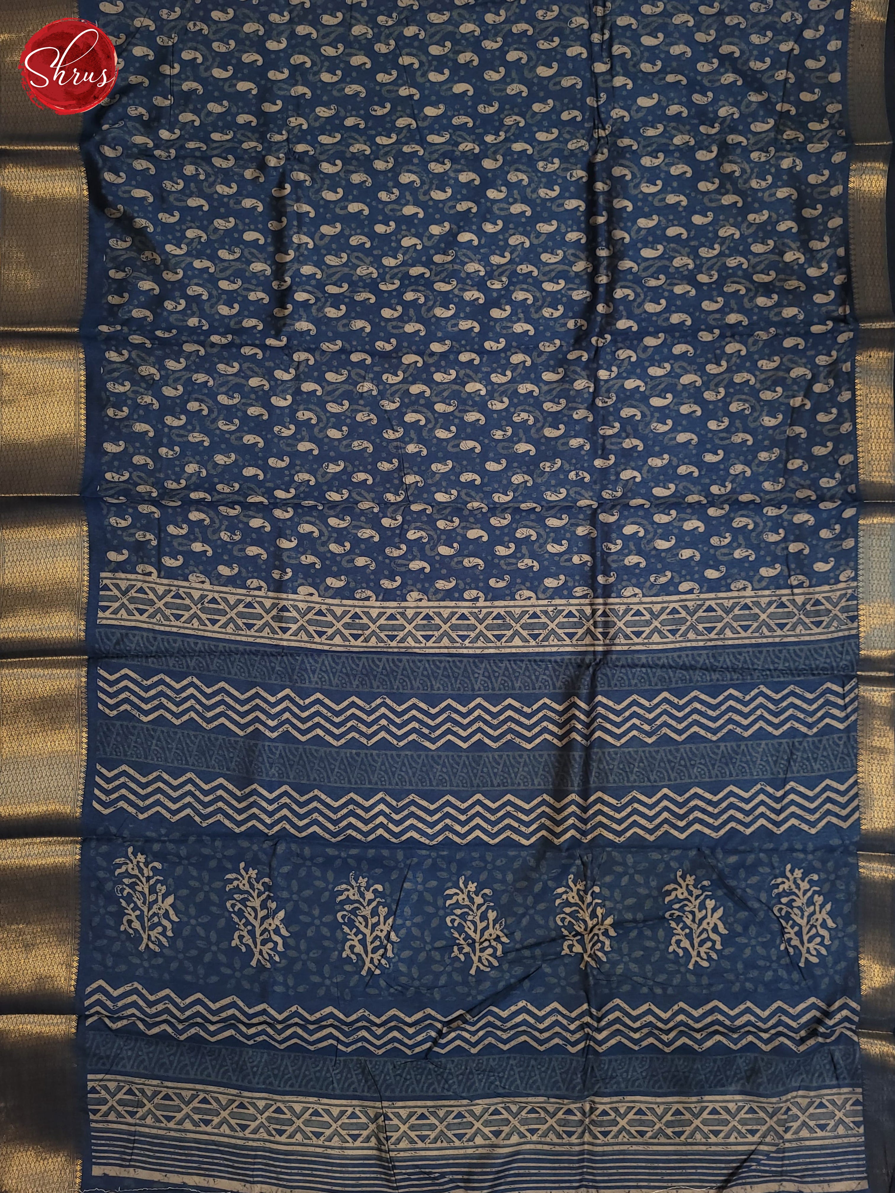 Blue(Single Tone) - Semi Crepe Saree - Shop on ShrusEternity.com