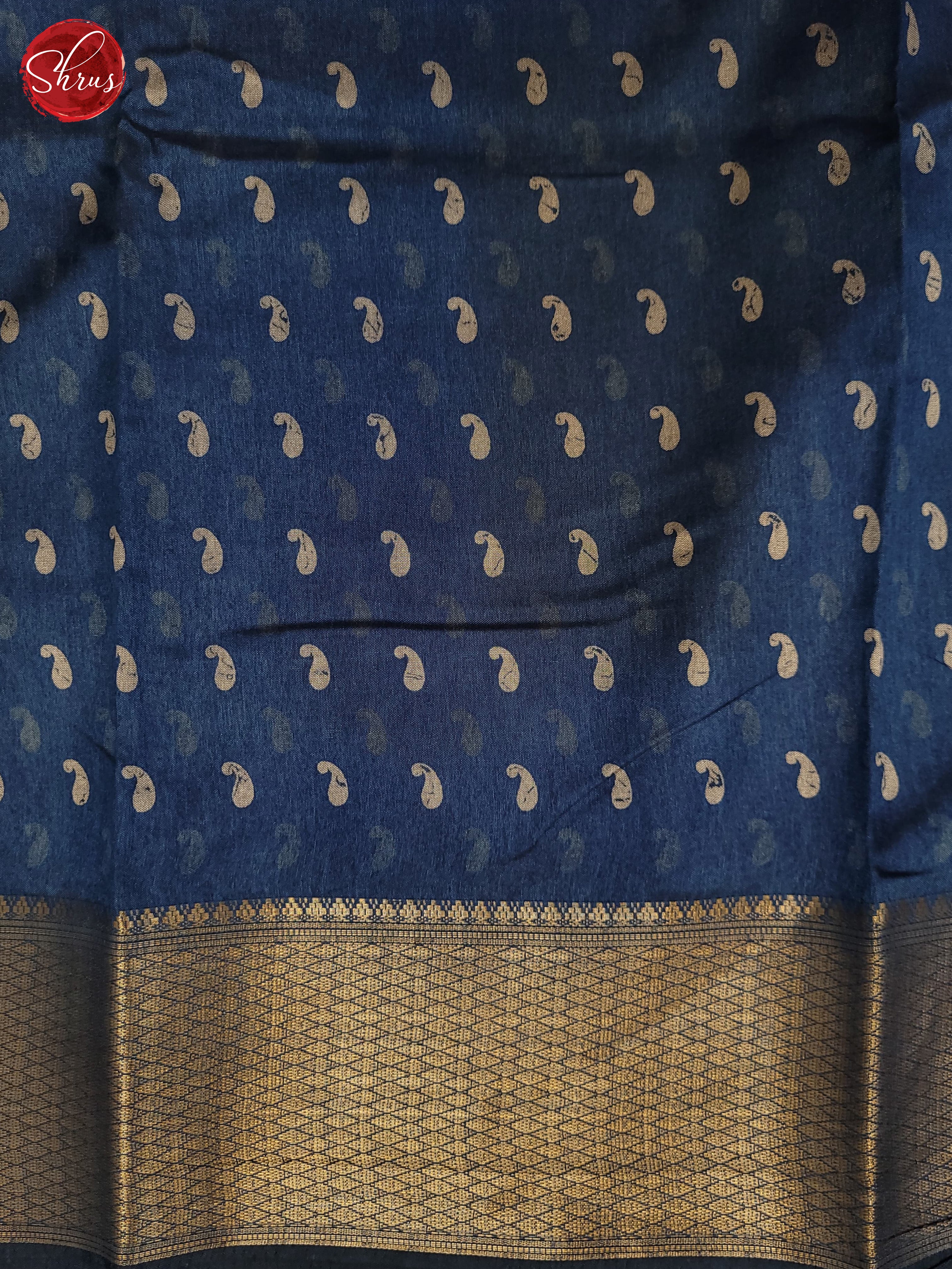 Blue(Single Tone) - Semi Crepe Saree - Shop on ShrusEternity.com