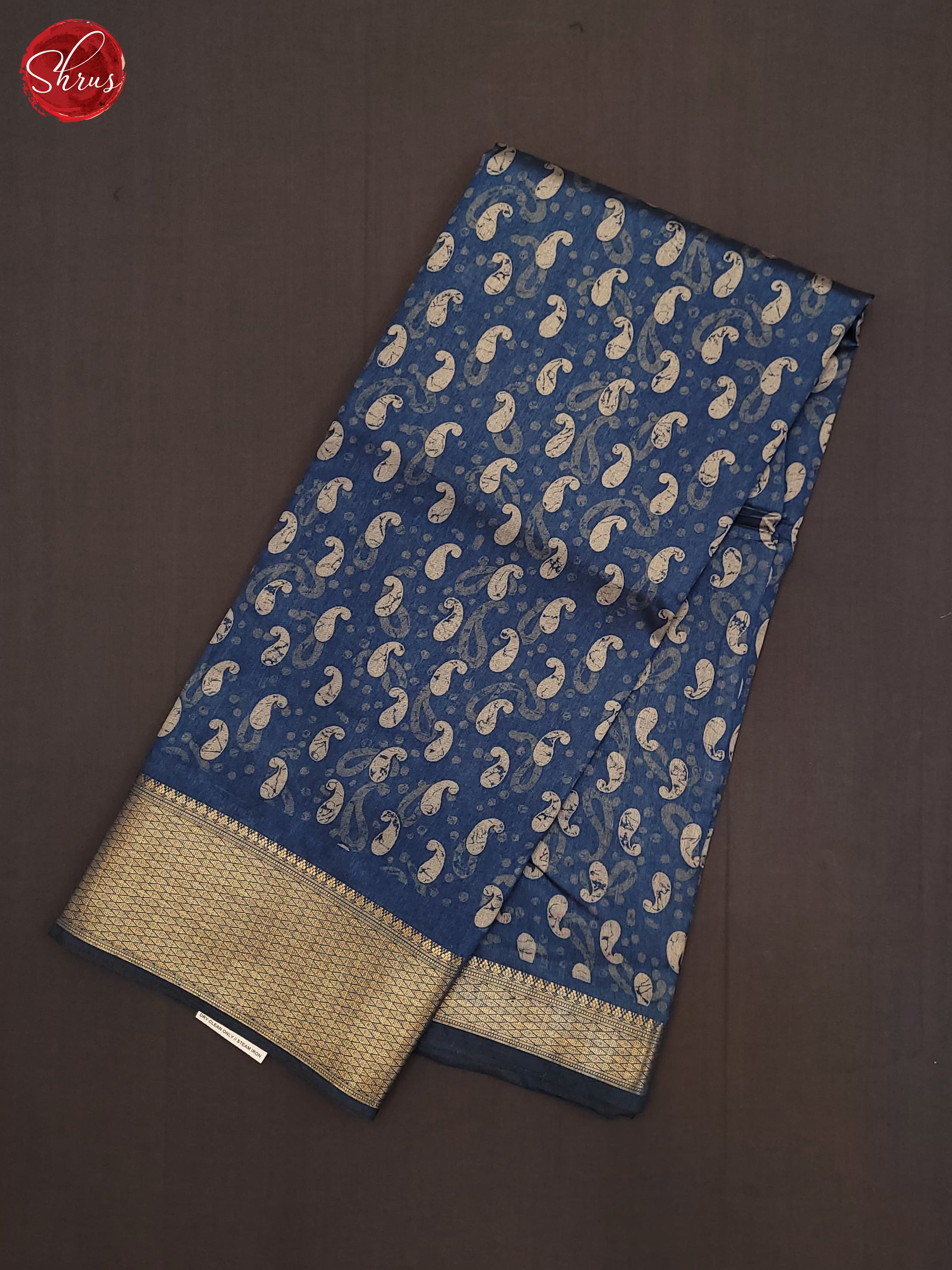 Blue(Single Tone) - Semi Crepe Saree - Shop on ShrusEternity.com