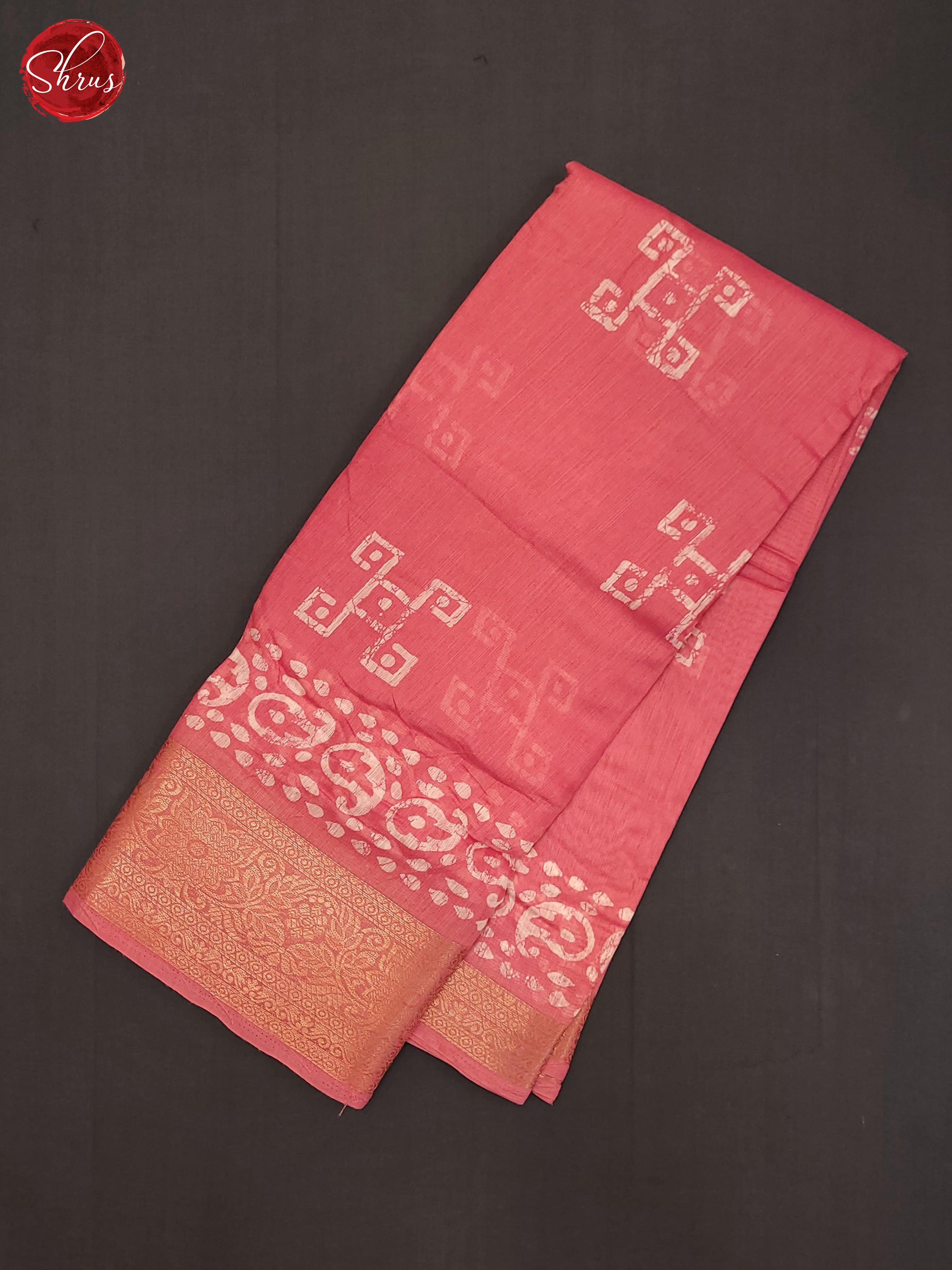 Pink(Single Tone) - Semi Matka Saree - Shop on ShrusEternity.com