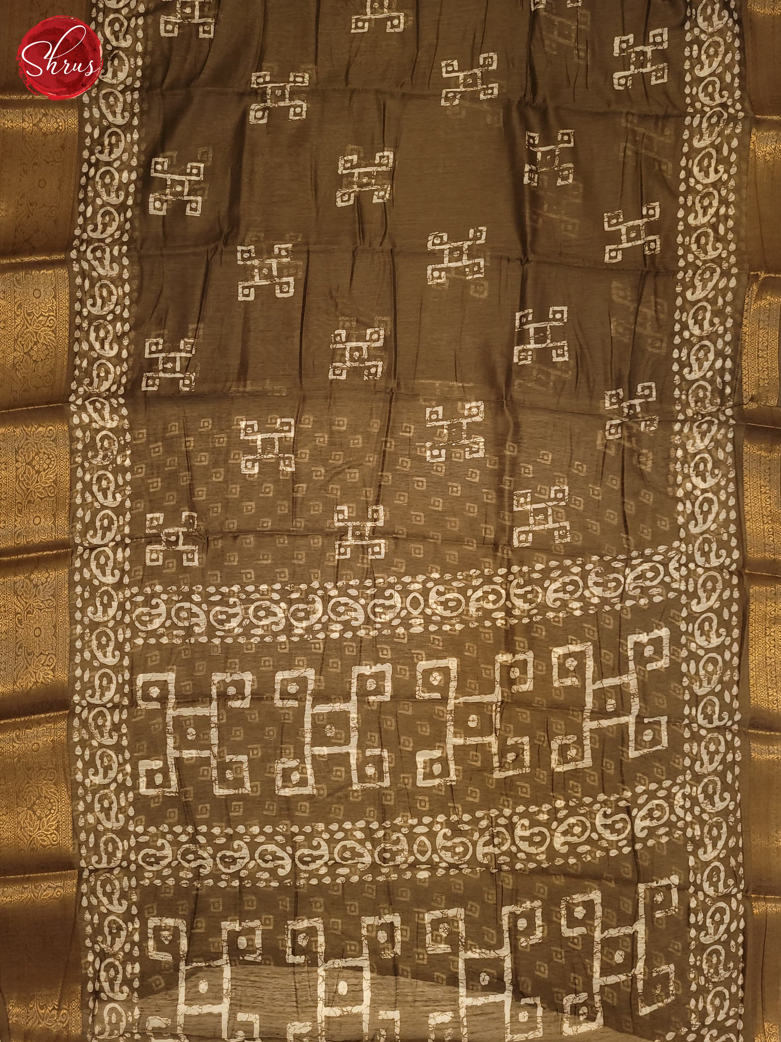 Brown(Single Tone) - Semi Matka Saree - Shop on ShrusEternity.com