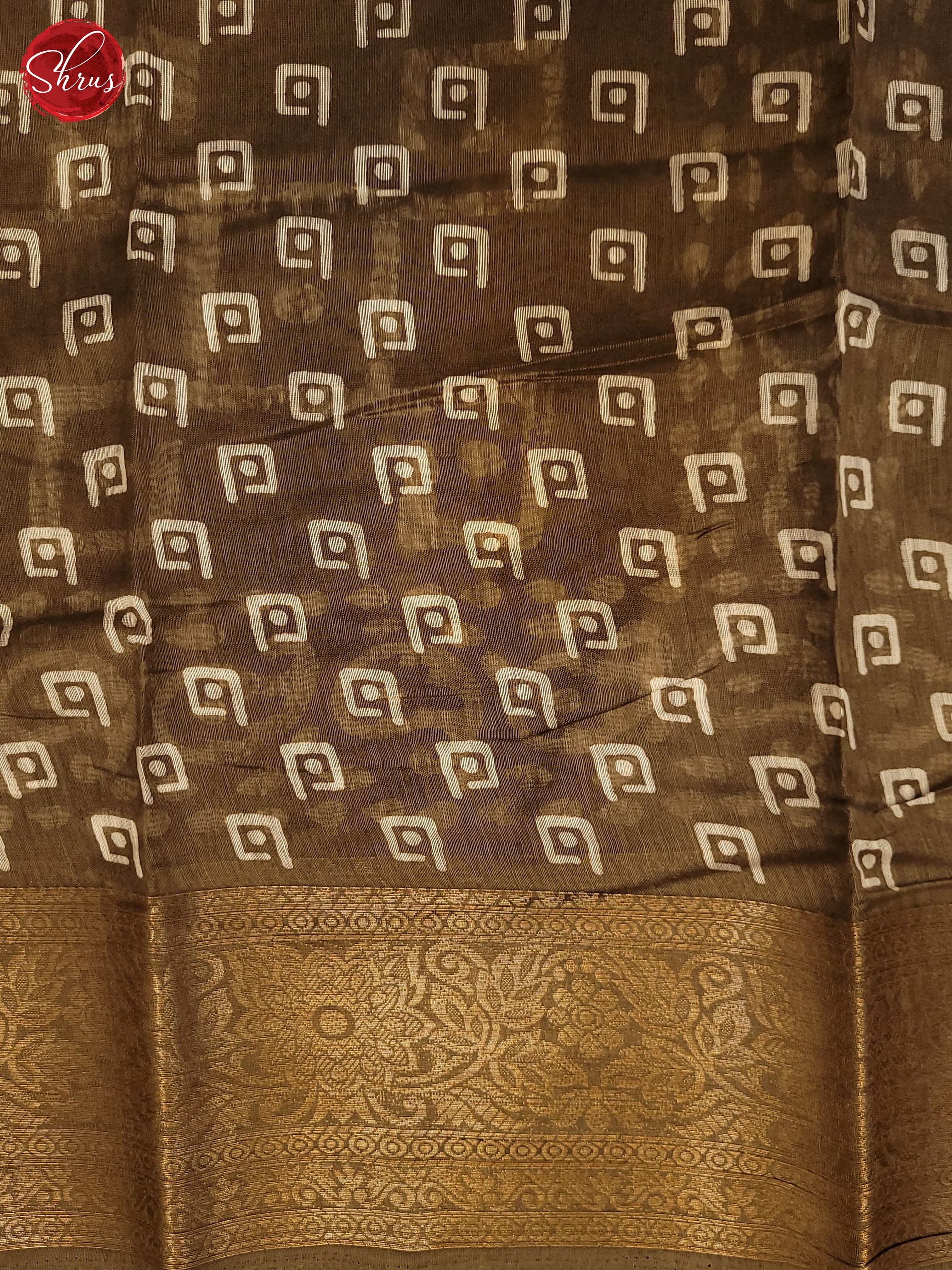 Brown(Single Tone) - Semi Matka Saree - Shop on ShrusEternity.com