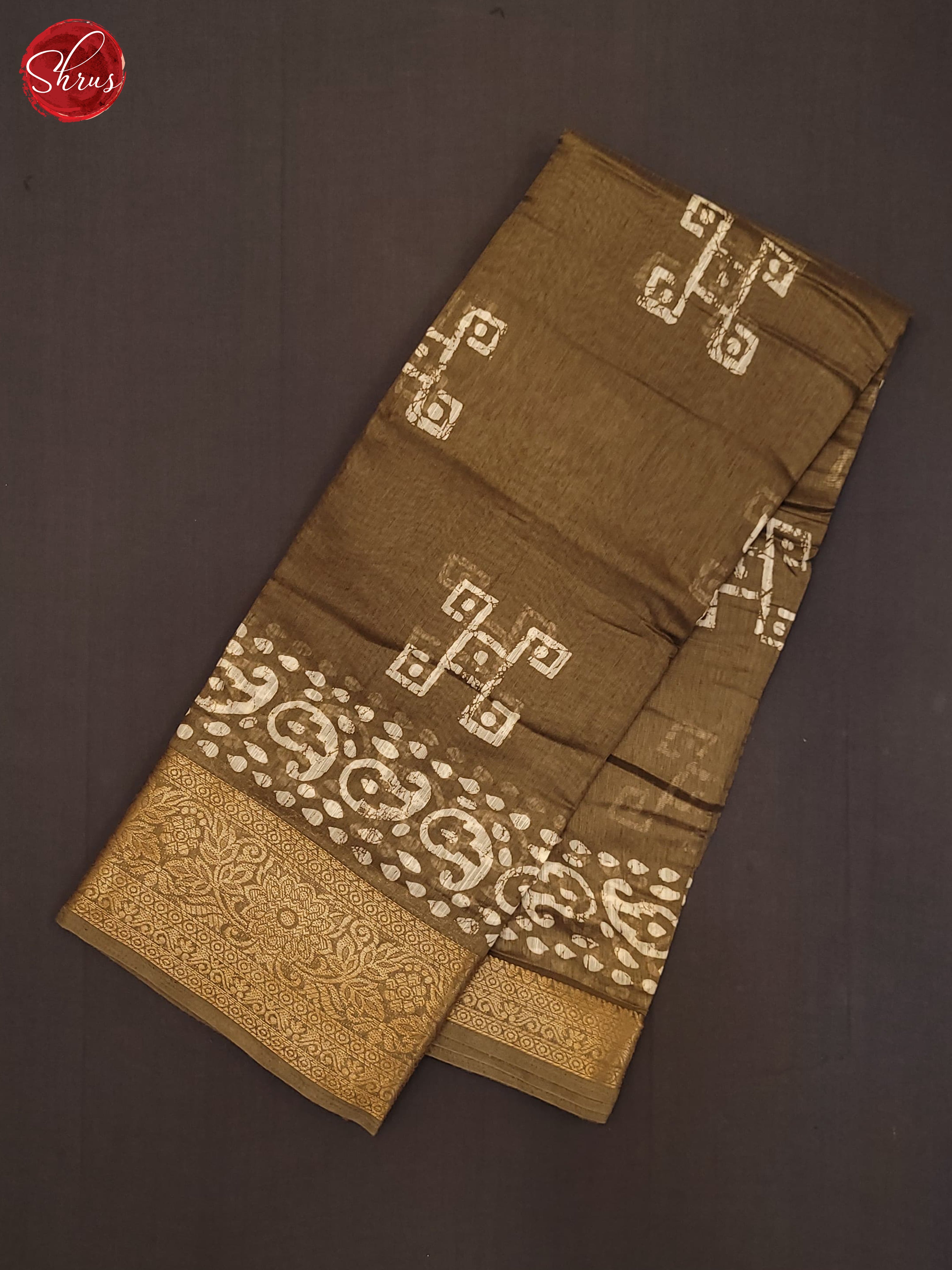 Brown(Single Tone) - Semi Matka Saree - Shop on ShrusEternity.com