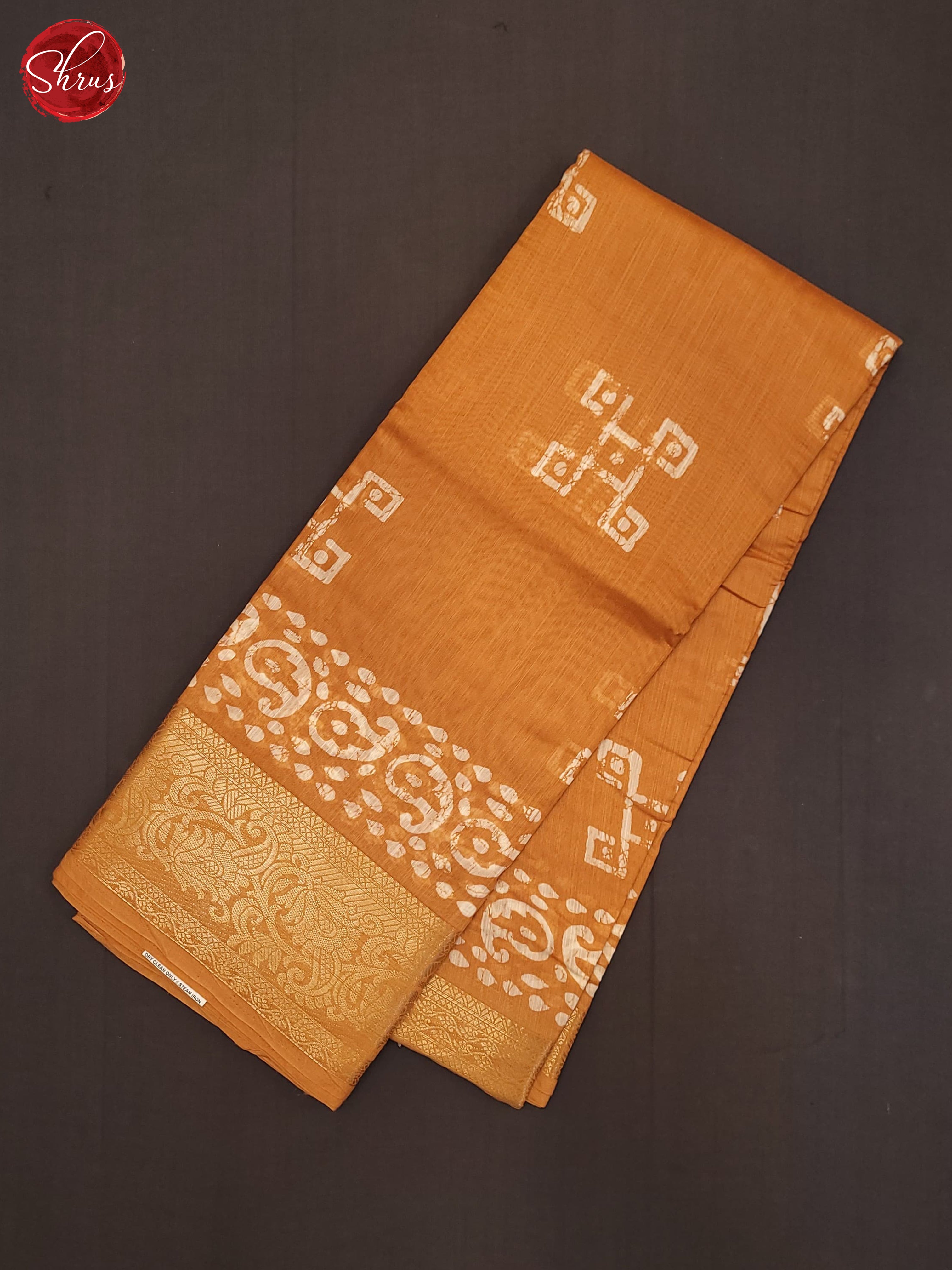 Orange(Single Tone) - Semi Matka Saree - Shop on ShrusEternity.com
