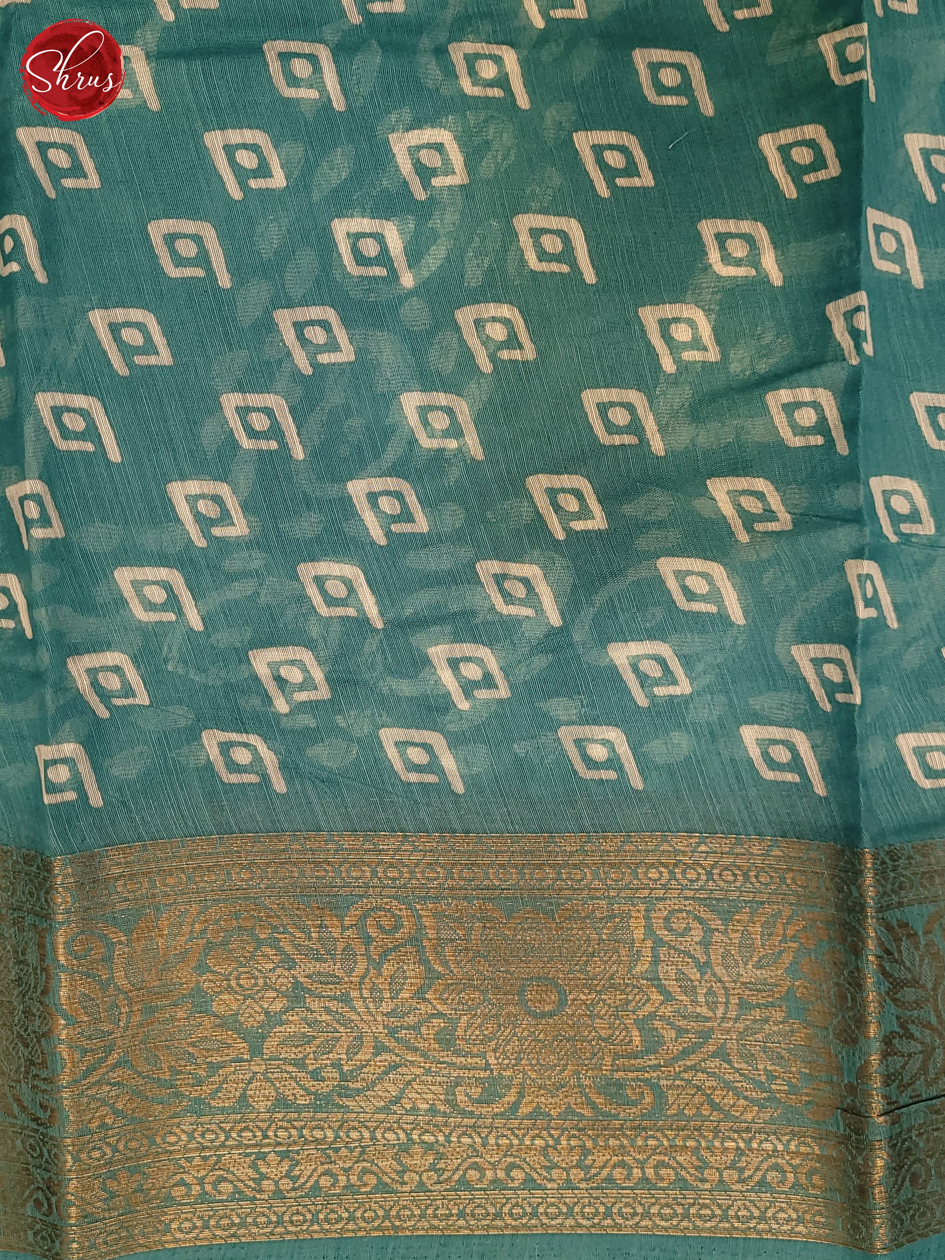 Teal Blue(Single Tone) - Semi Matka Saree - Shop on ShrusEternity.com