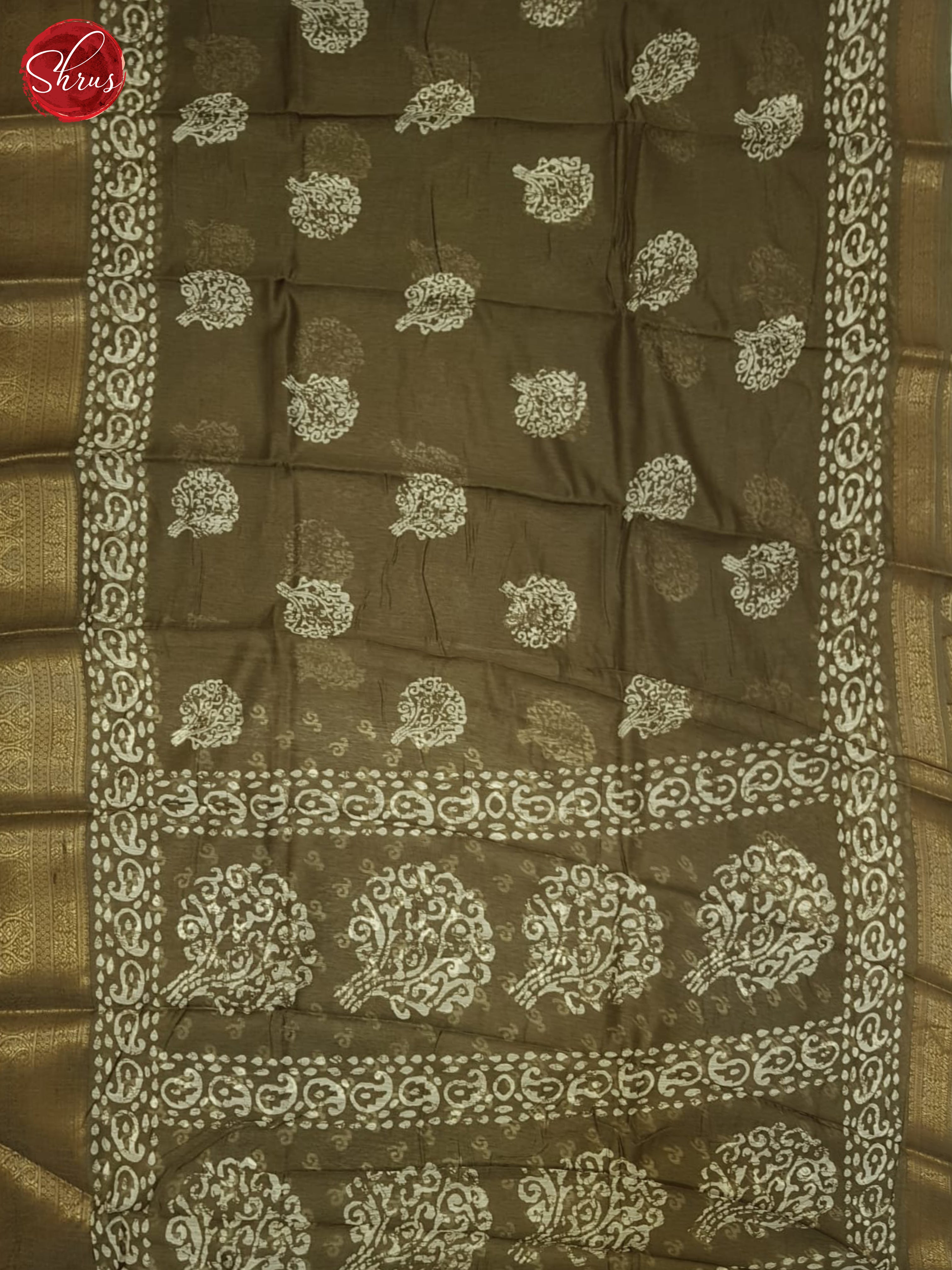 Brown(Single Tone) - Semi Matka Saree - Shop on ShrusEternity.com