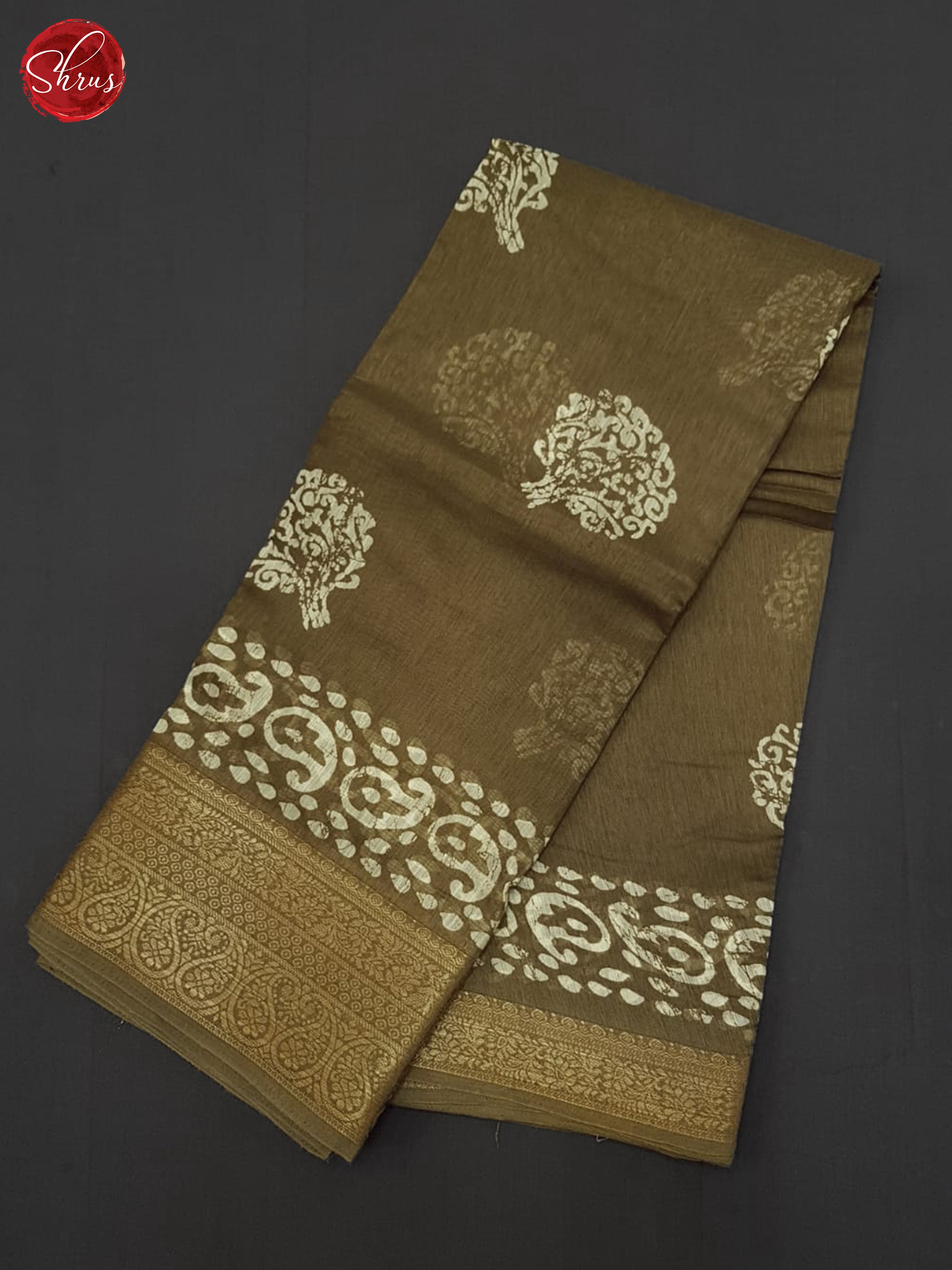 Brown(Single Tone) - Semi Matka Saree - Shop on ShrusEternity.com