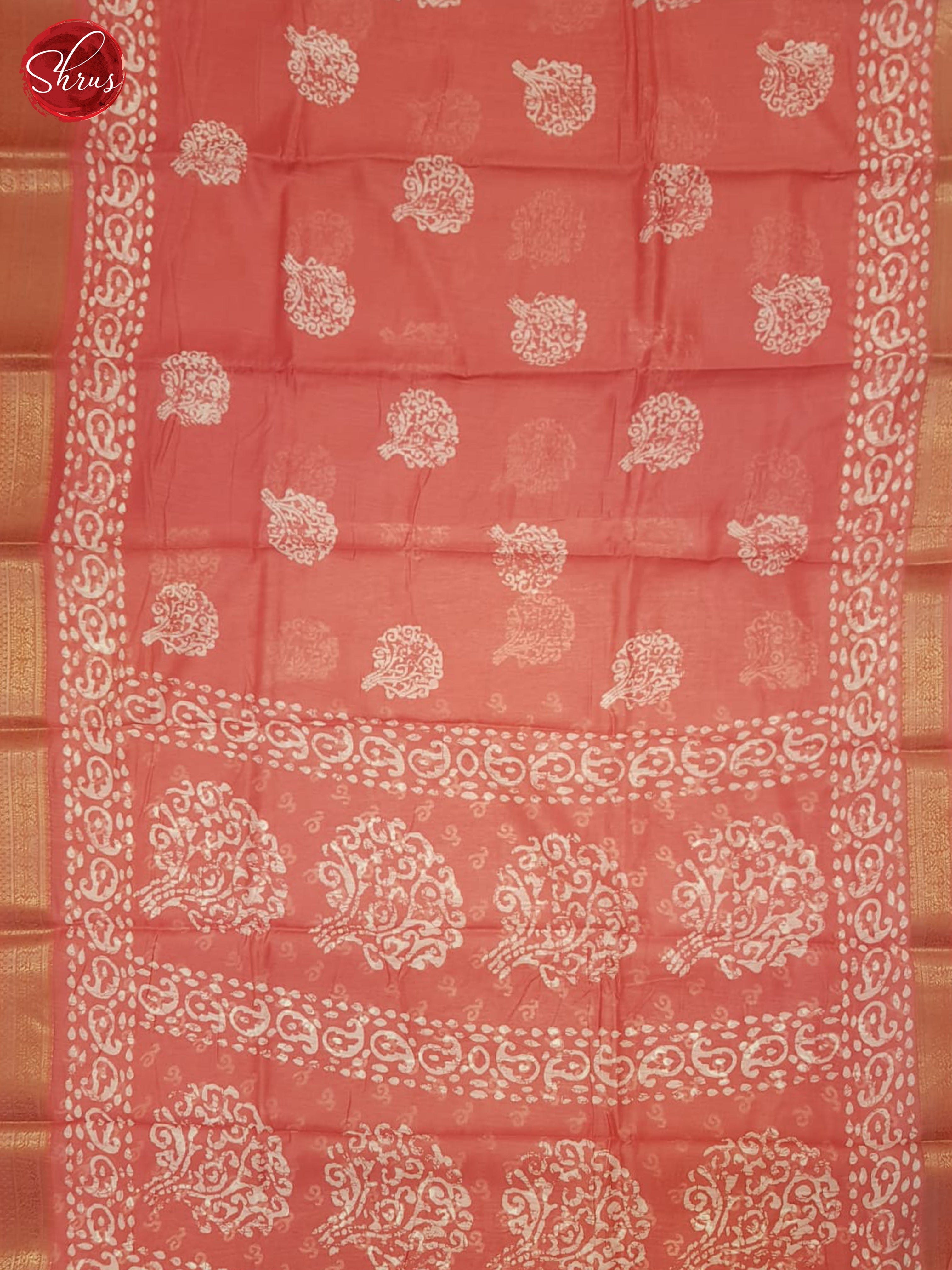 Pink(Single Tone) - Semi Matka Saree - Shop on ShrusEternity.com