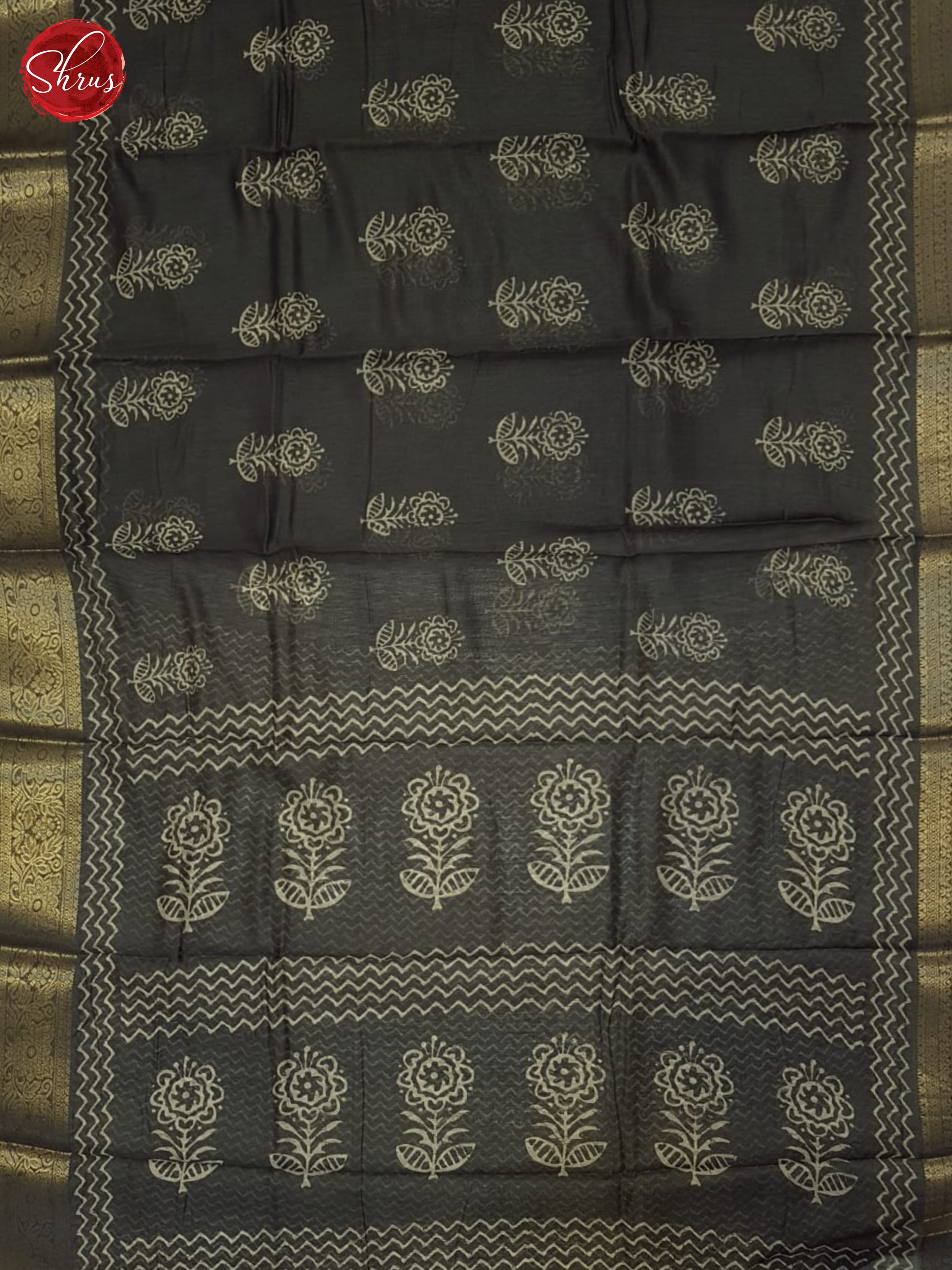 Grey(Single tone) - Semi Matka Saree - Shop on ShrusEternity.com