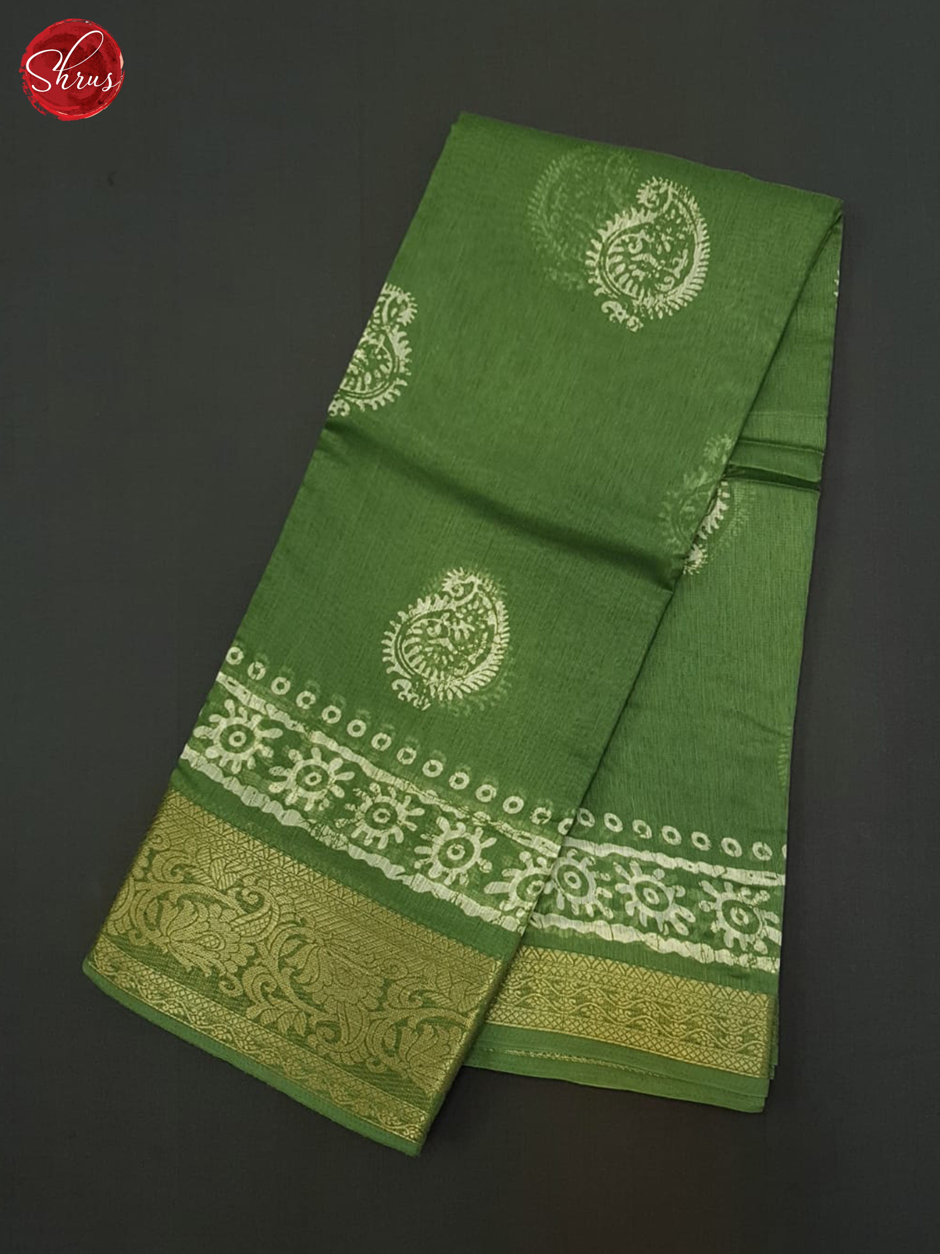 Green(Single Tone) -Semi Matka Saree - Shop on ShrusEternity.com